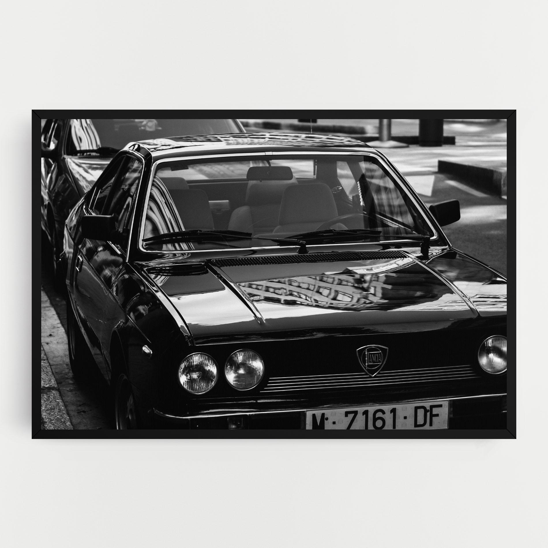 Leinwandbild Black Shiny Car mockup 0