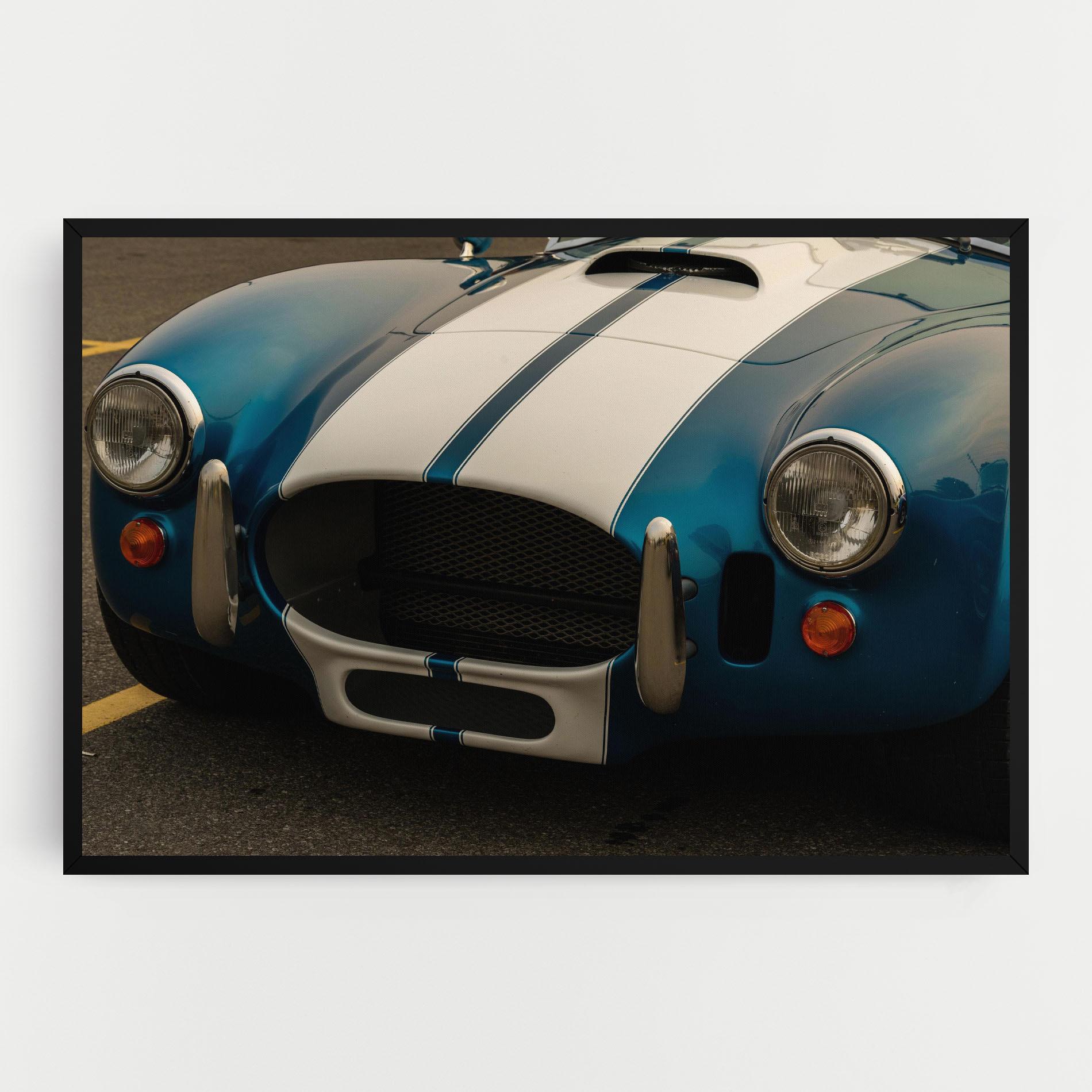 Leinwandbild Blue Vintage Car mockup 0