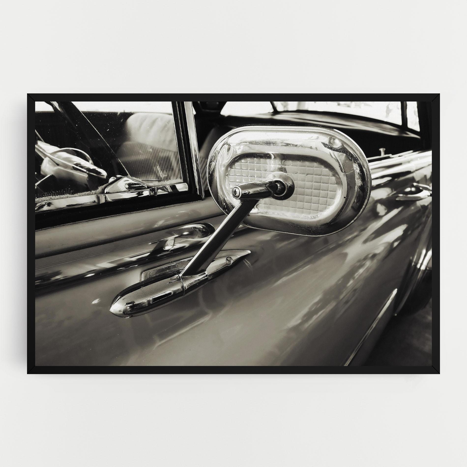 Leinwandbild Close Up Grey Car mockup 0