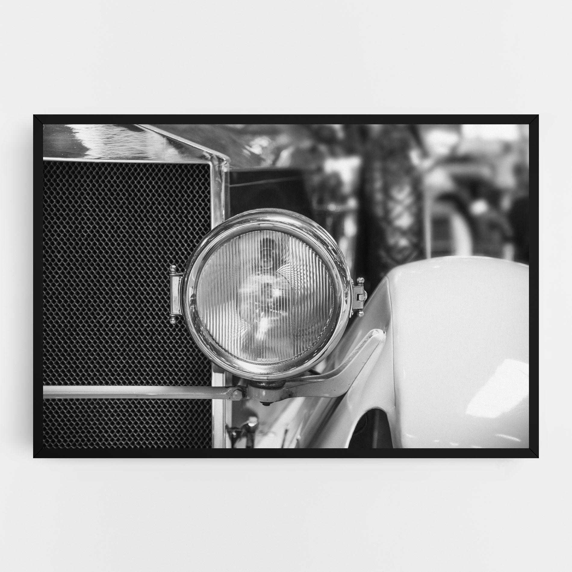 Leinwandbild Closeup Grey Car mockup 0