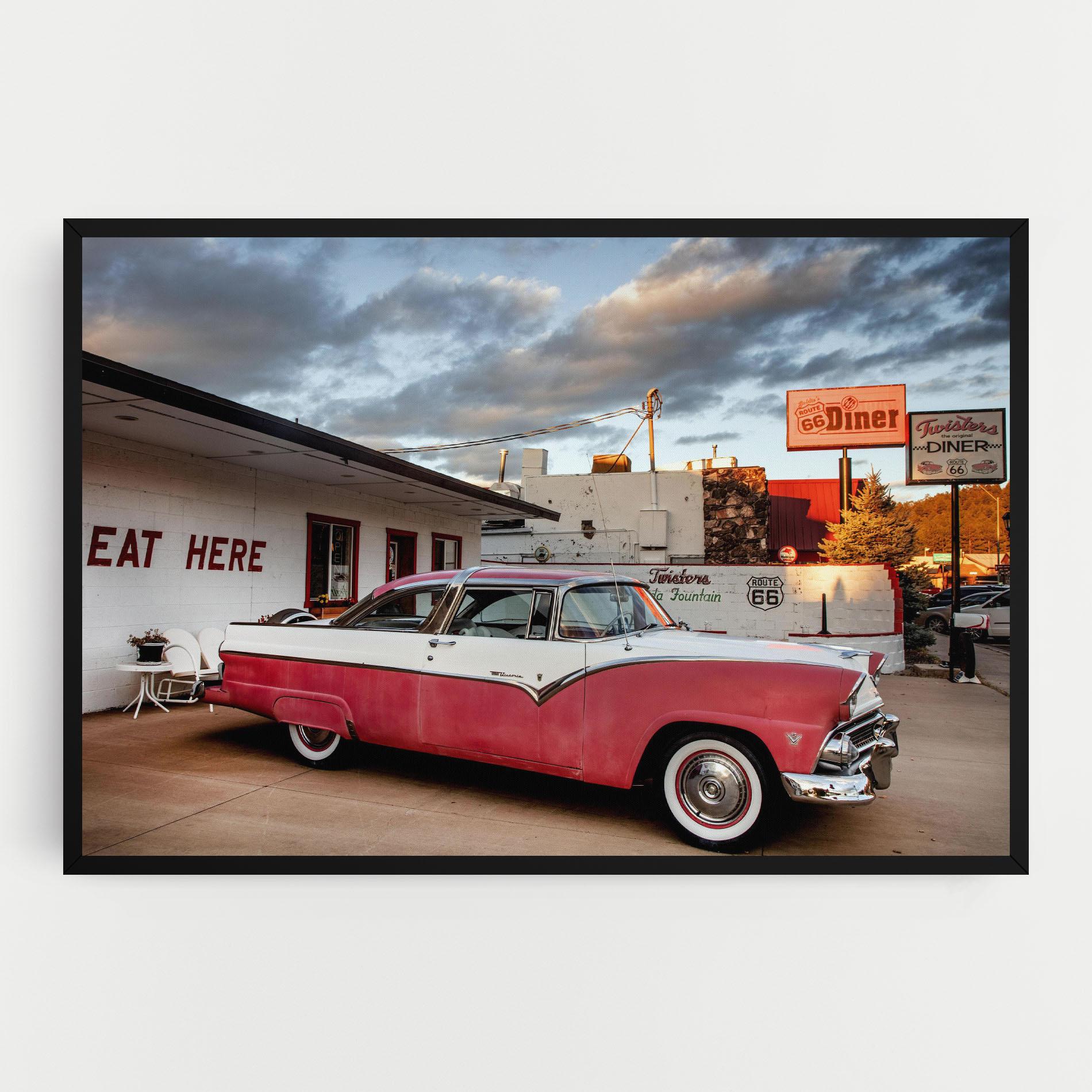 Leinwandbild Cloud Old Car mockup 0