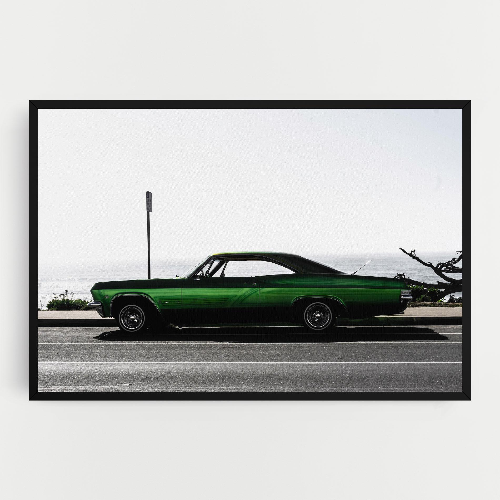 Leinwandbild Nice Green Car mockup 0