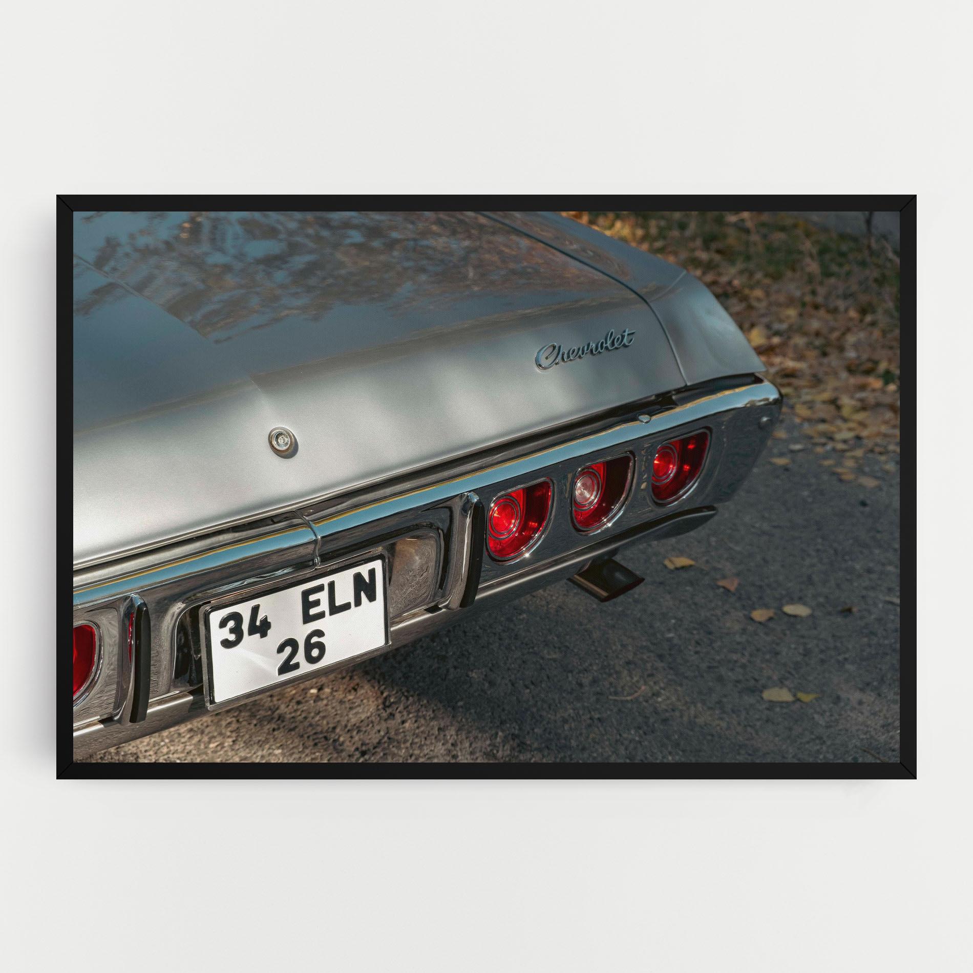 Leinwandbild Old Grey Car mockup 0