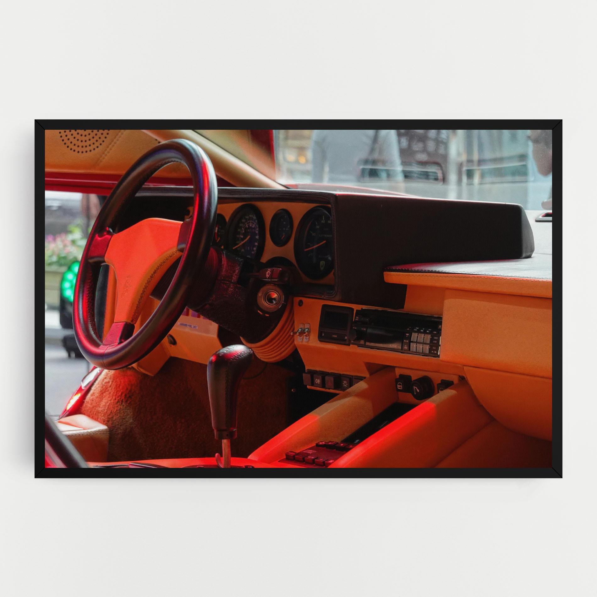 Leinwandbild Orange Black Car mockup 0
