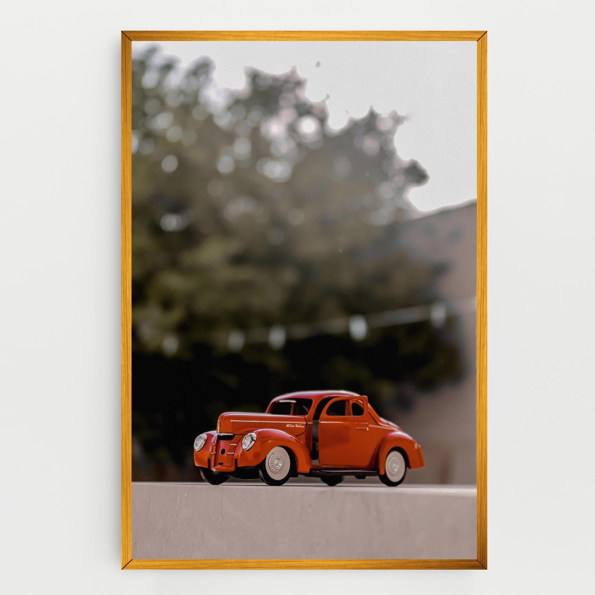 Leinwandbild Orange Toy Car mockup 0