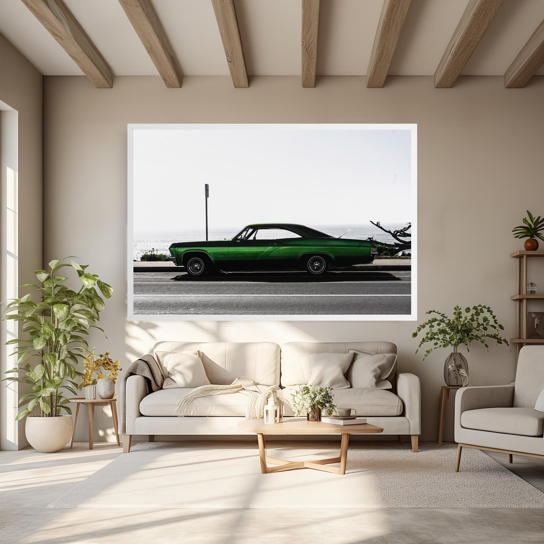 Leinwandbild Nice Green Car mockup 6