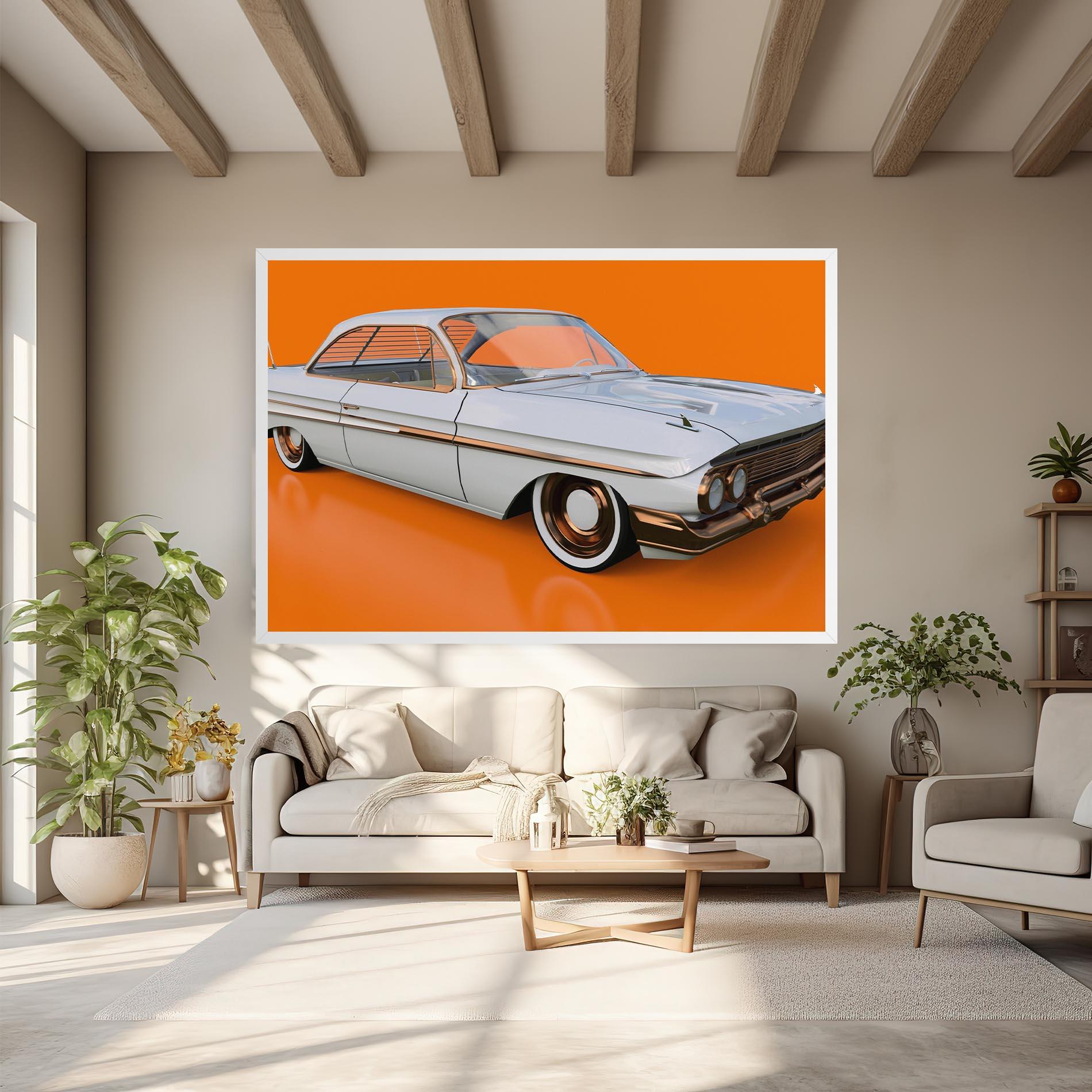 Leinwandbild Old American Car mockup 6