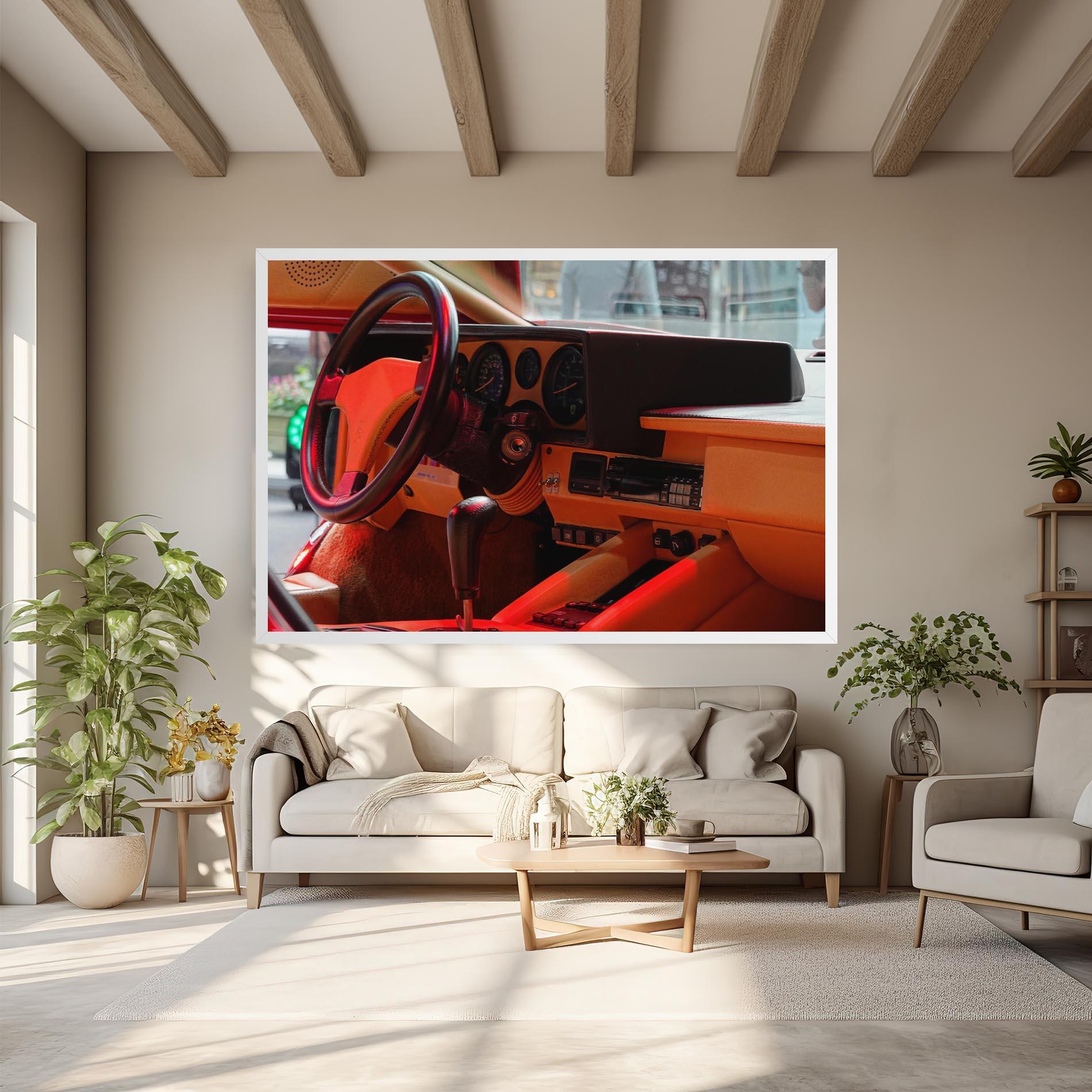 Leinwandbild Orange Black Car mockup 6