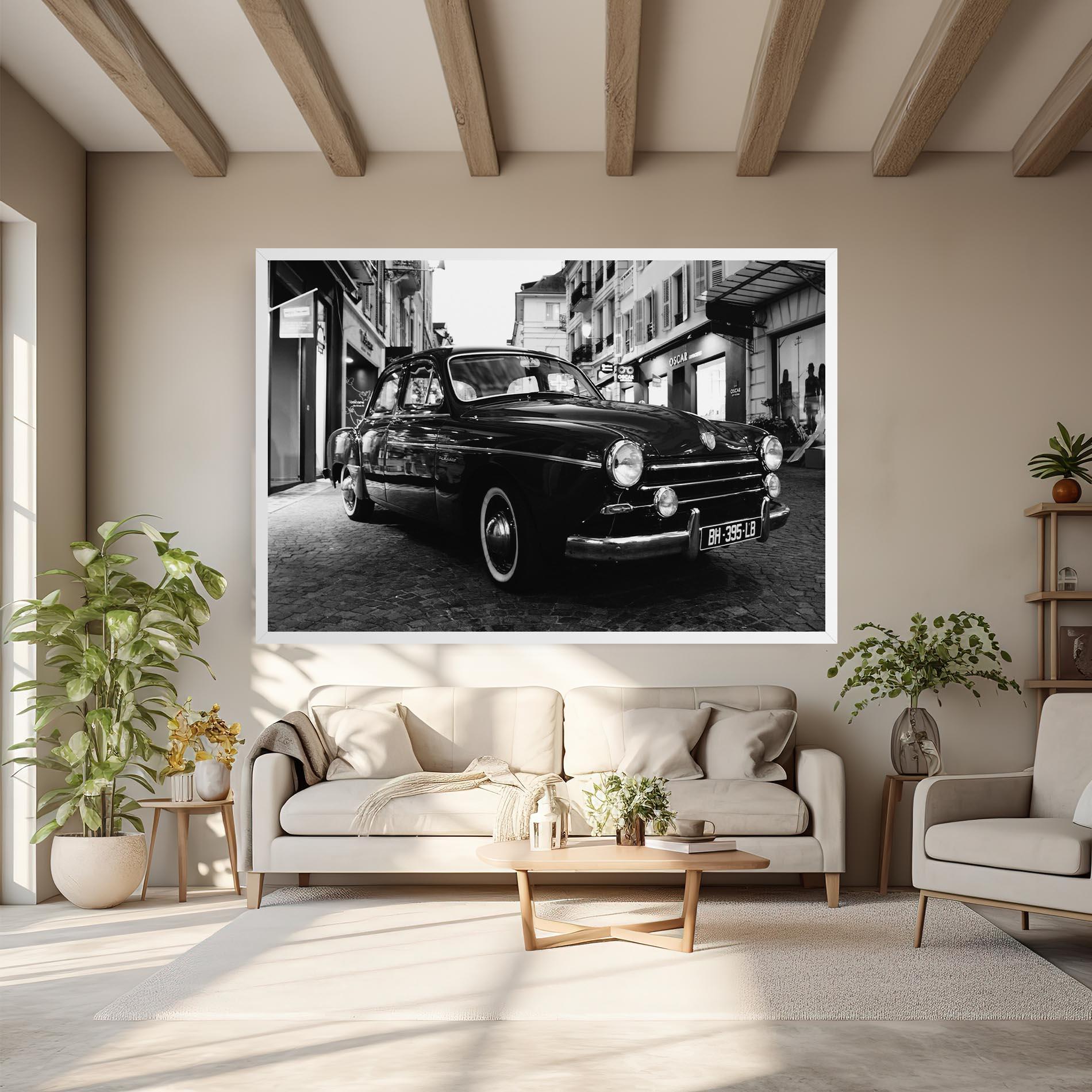 Leinwandbild Pretty Black Car mockup 6