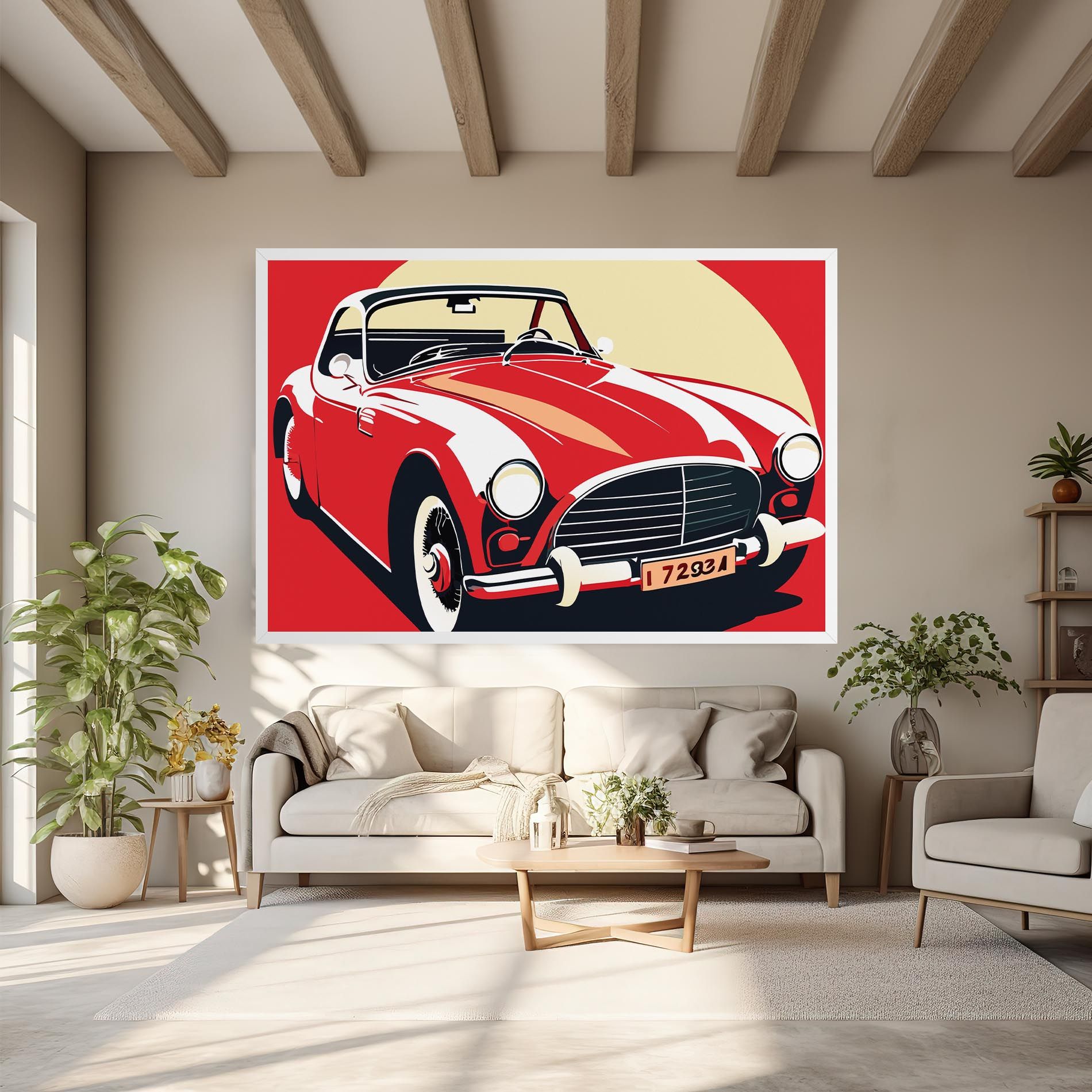 Red Vintage Car mockup 6