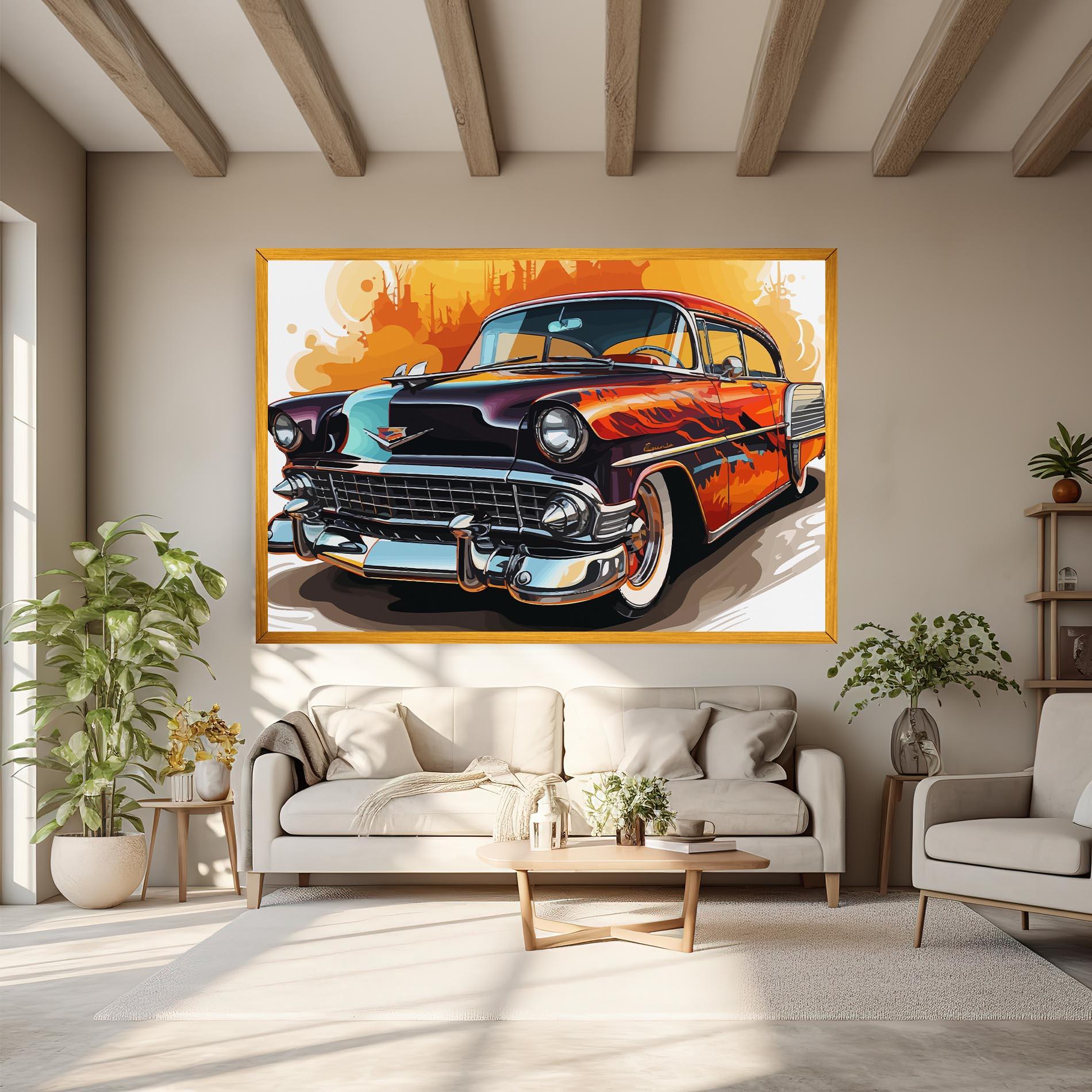 Leinwandbild Cool Vintage Car mockup 6