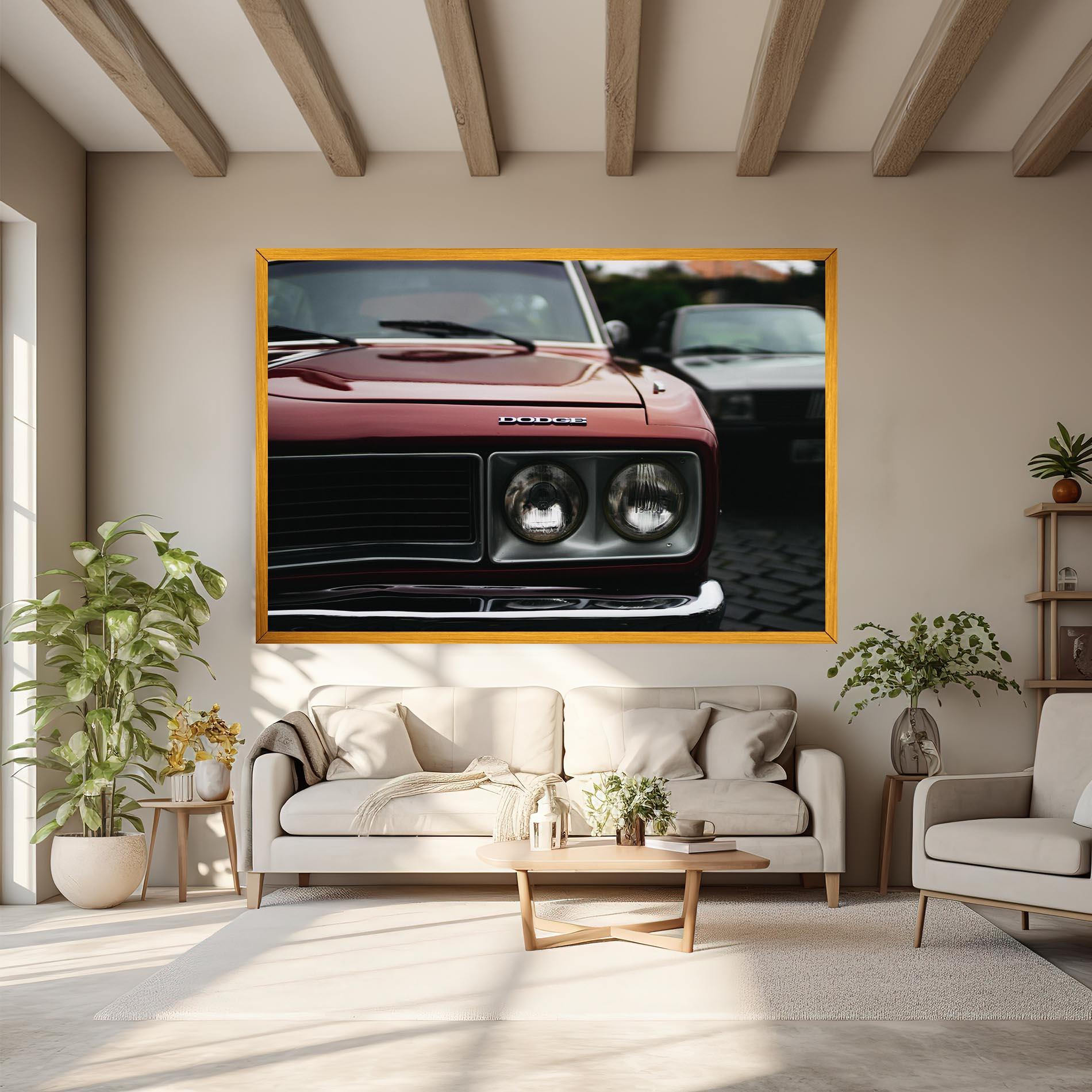 Leinwandbild Dark Vintage Red mockup 6