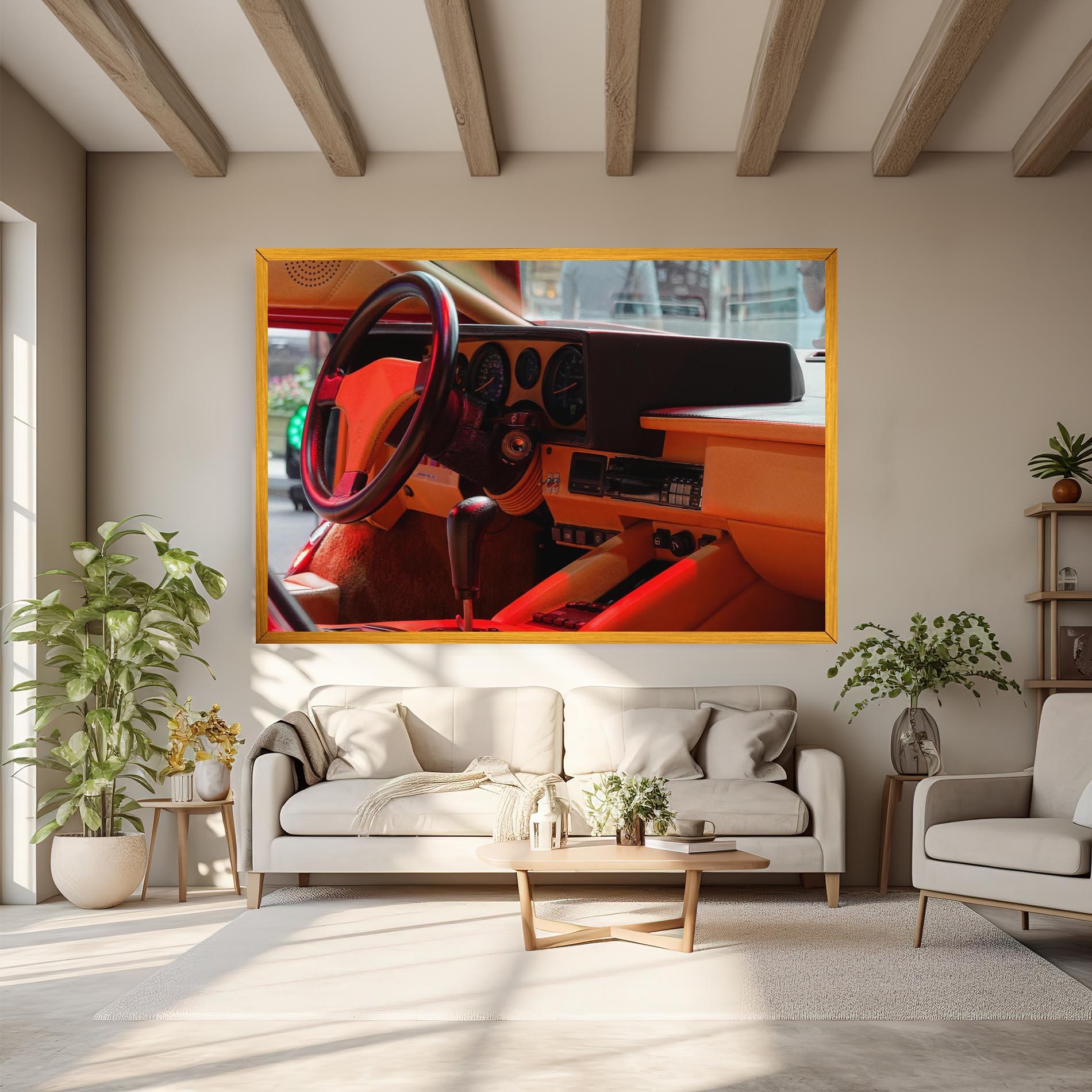 Leinwandbild Orange Black Car mockup 6