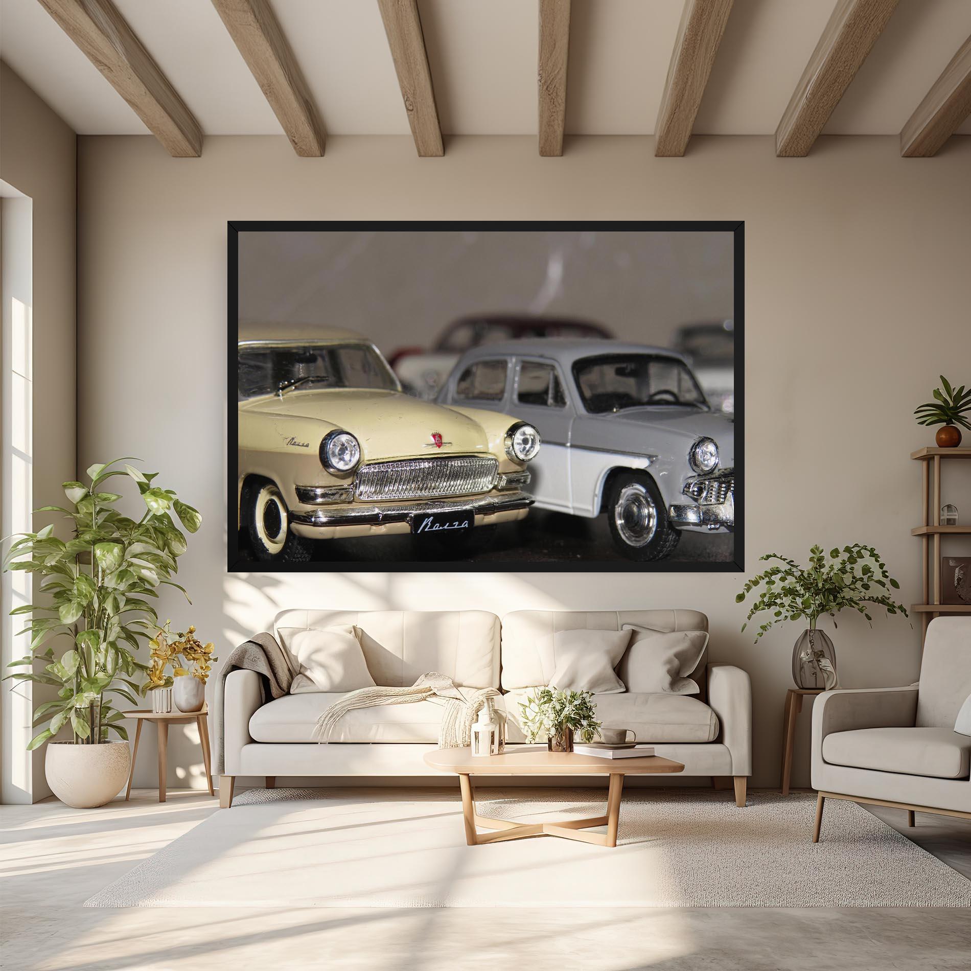 Leinwandbild Cream Grey Car mockup 6