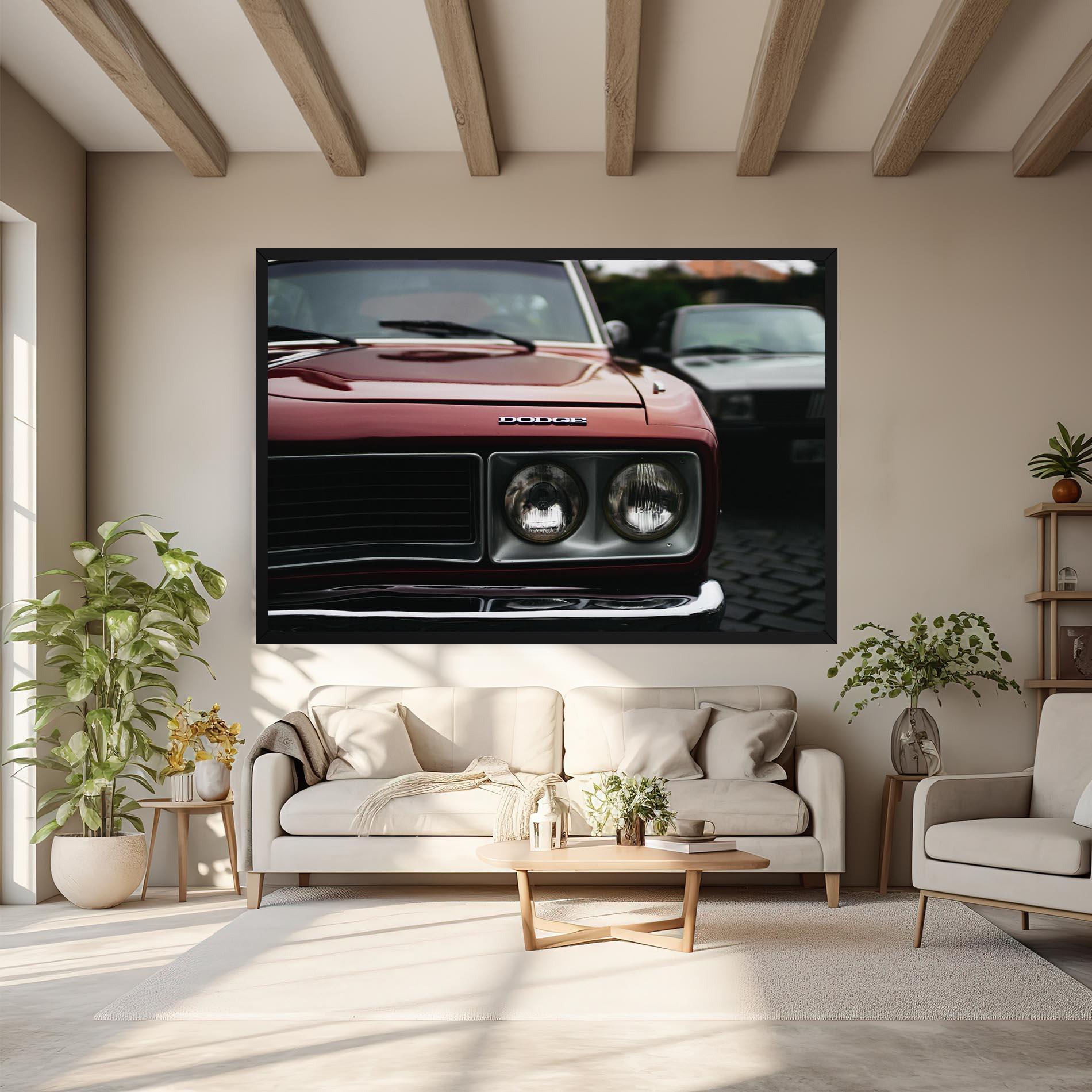 Leinwandbild Dark Vintage Red mockup 6