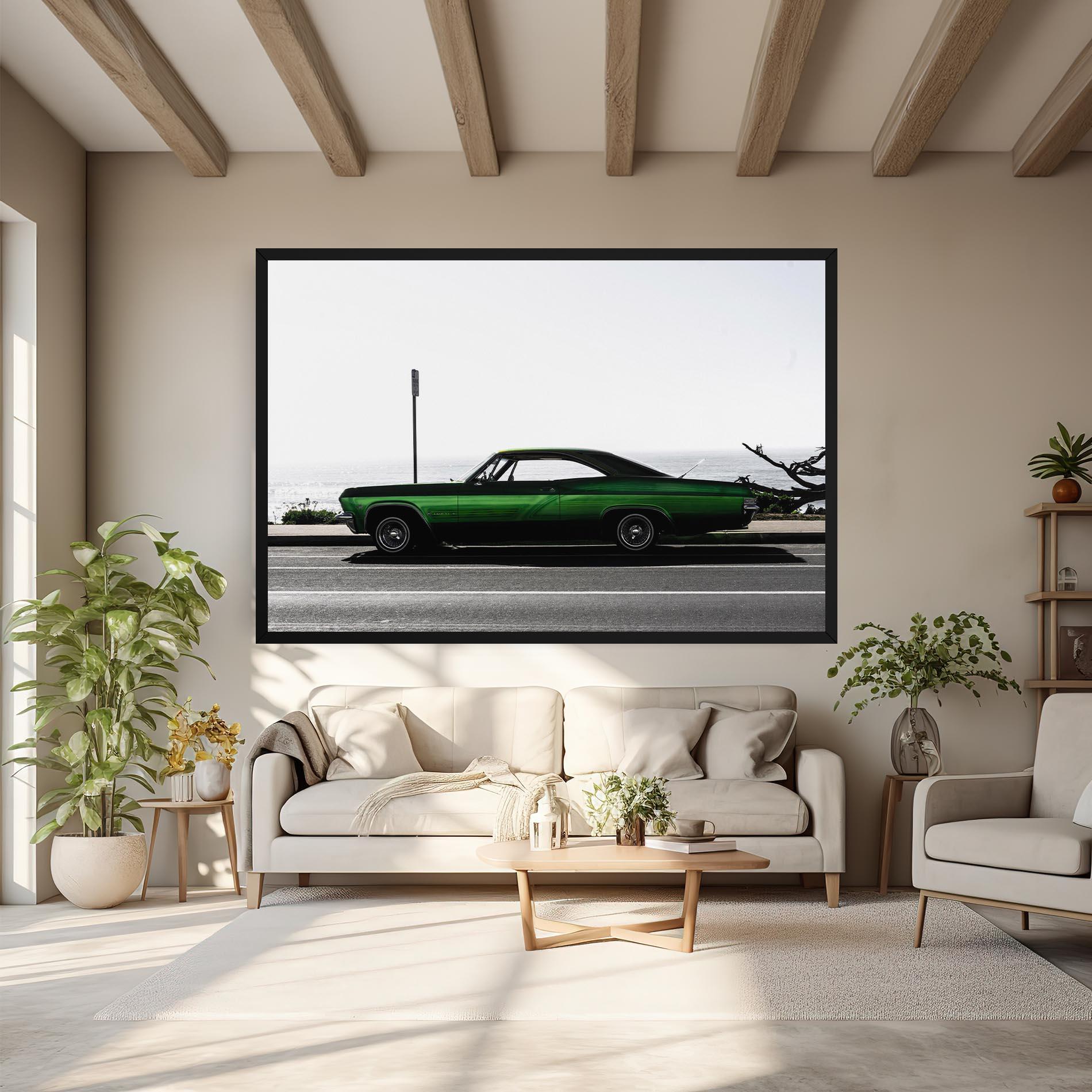 Leinwandbild Nice Green Car mockup 6