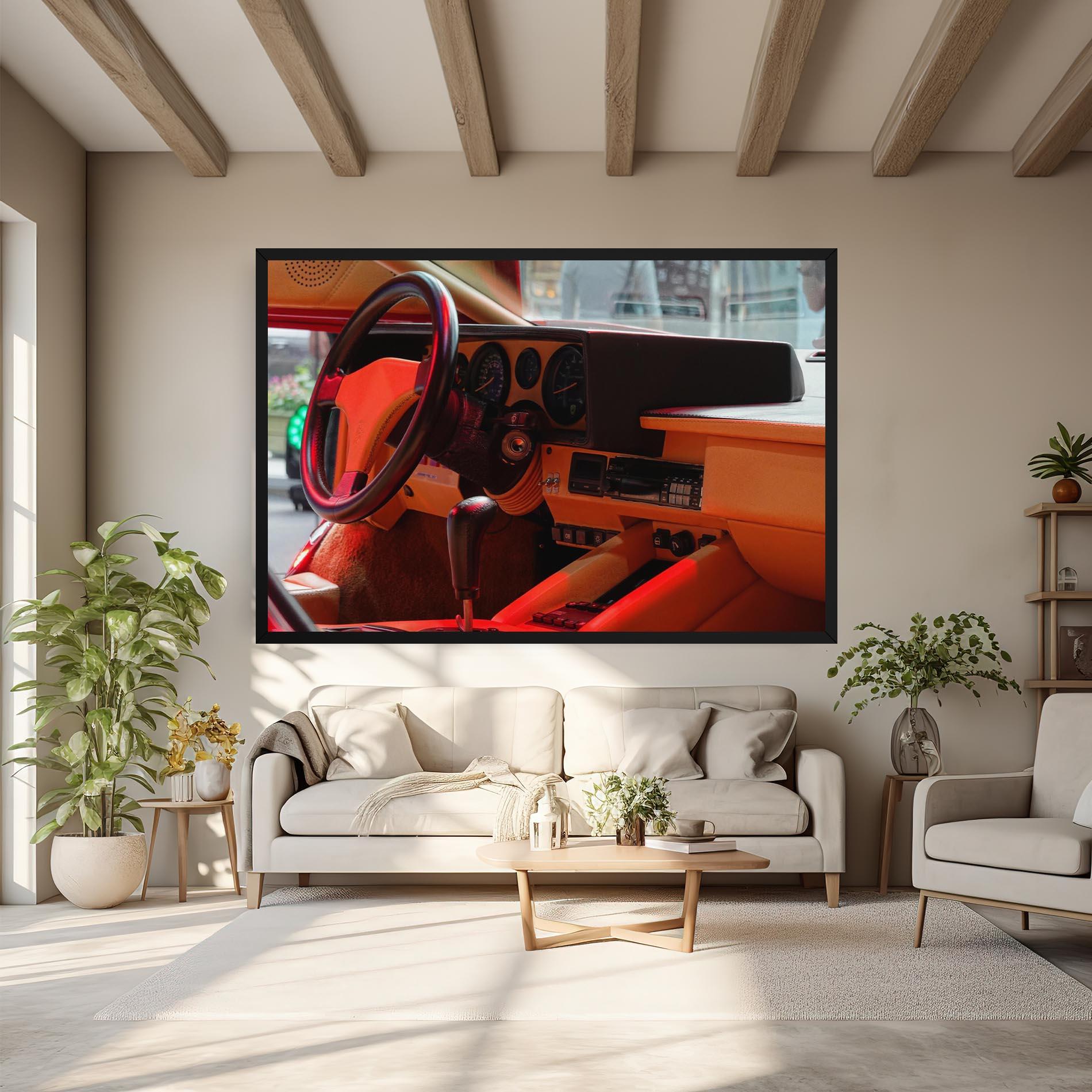 Leinwandbild Orange Black Car mockup 6