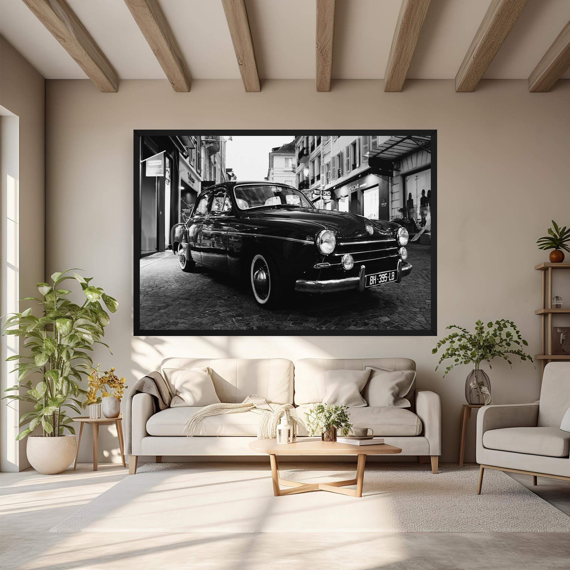 Leinwandbild Pretty Black Car mockup 6