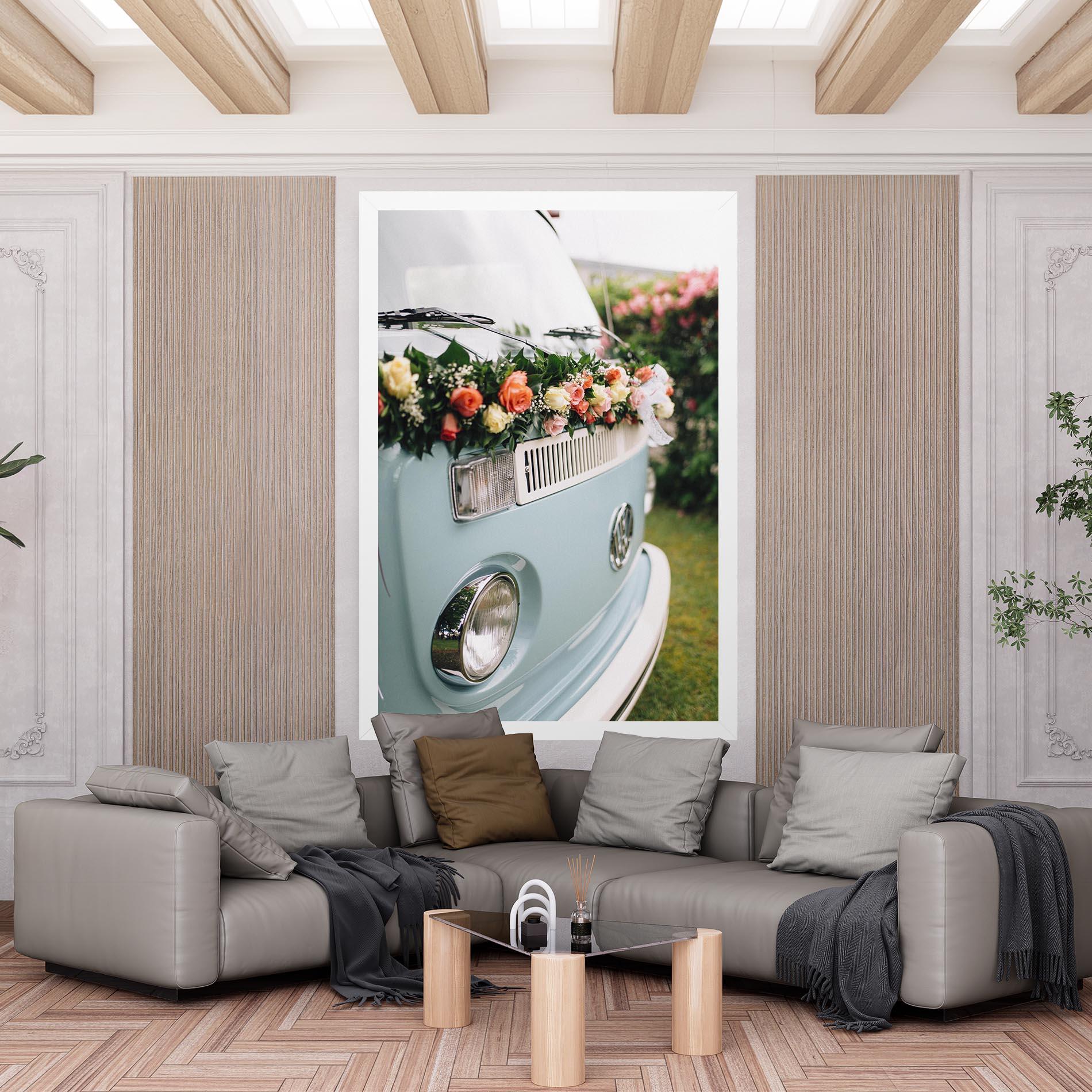 Leinwandbild Vintage Rose Van mockup 6