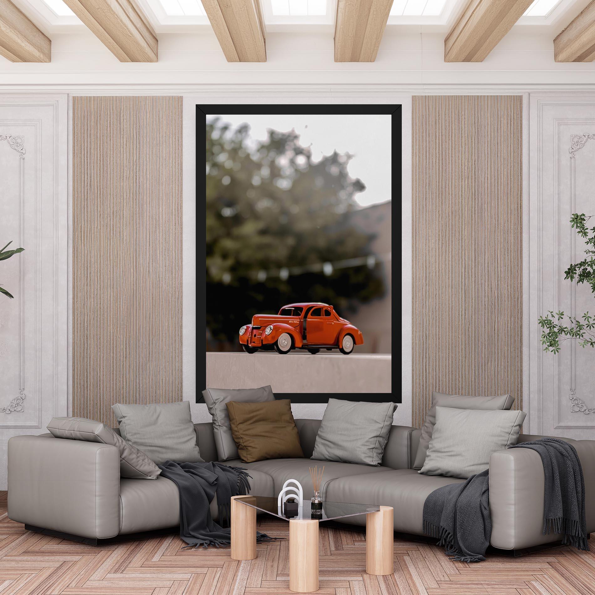 Leinwandbild Orange Toy Car mockup 6