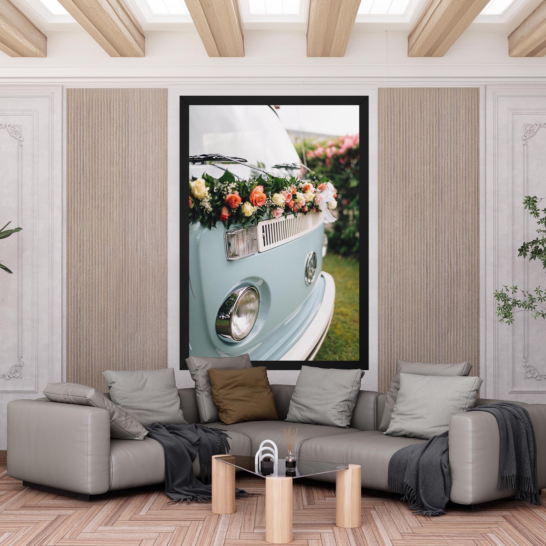 Leinwandbild Vintage Rose Van mockup 6