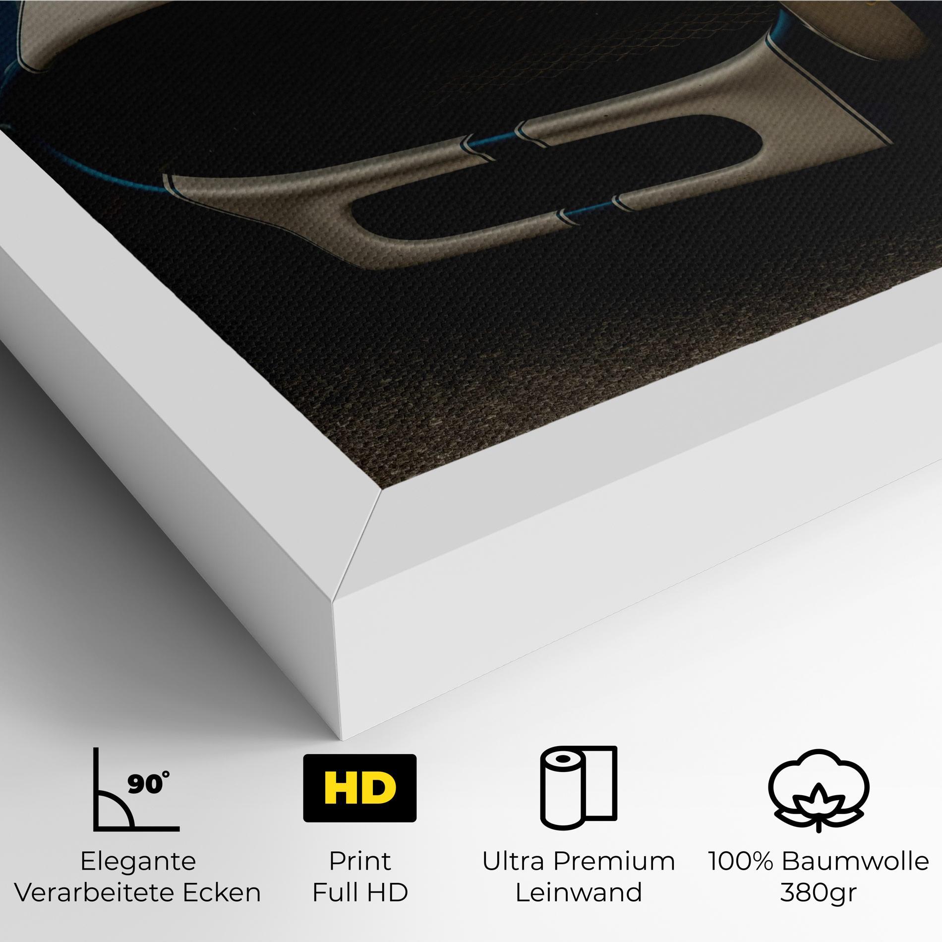 Leinwandbild Blue Vintage Car mockup 4