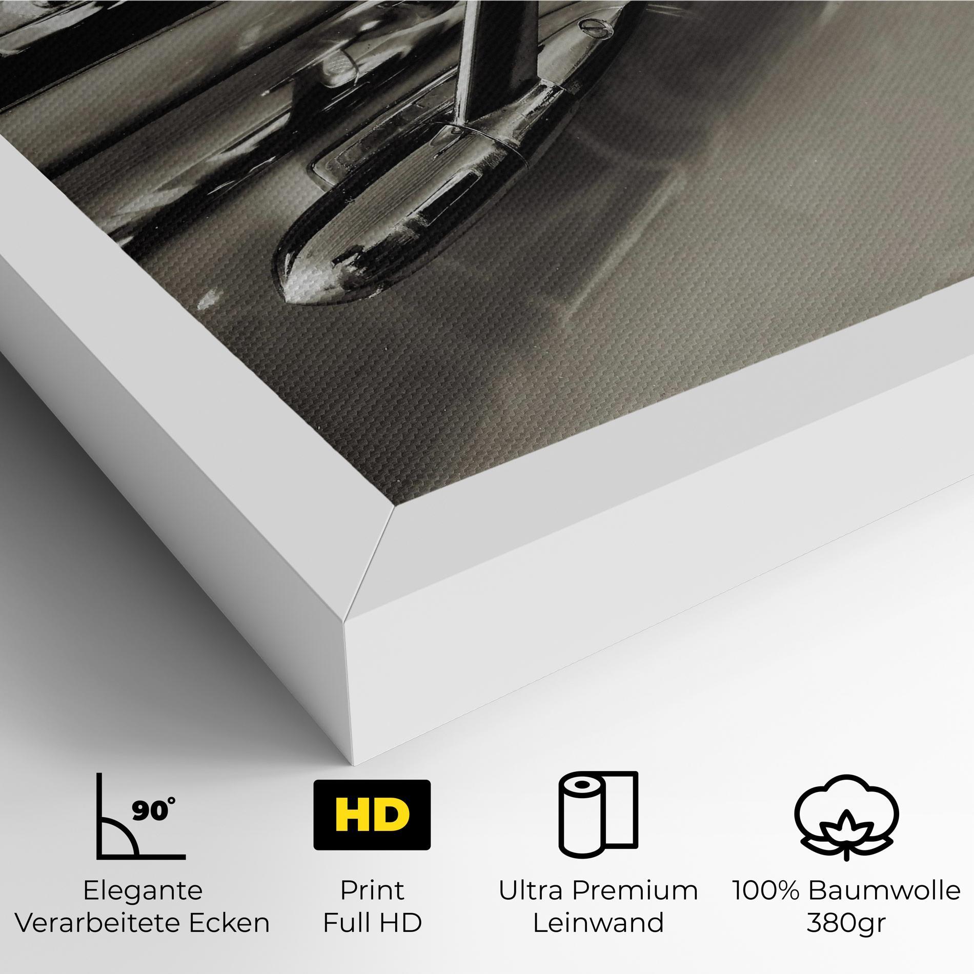 Leinwandbild Close Up Grey Car mockup 4