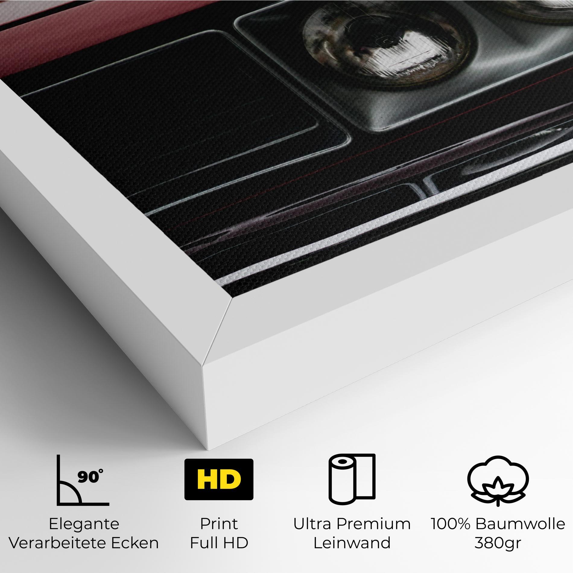 Leinwandbild Dark Vintage Red mockup 4