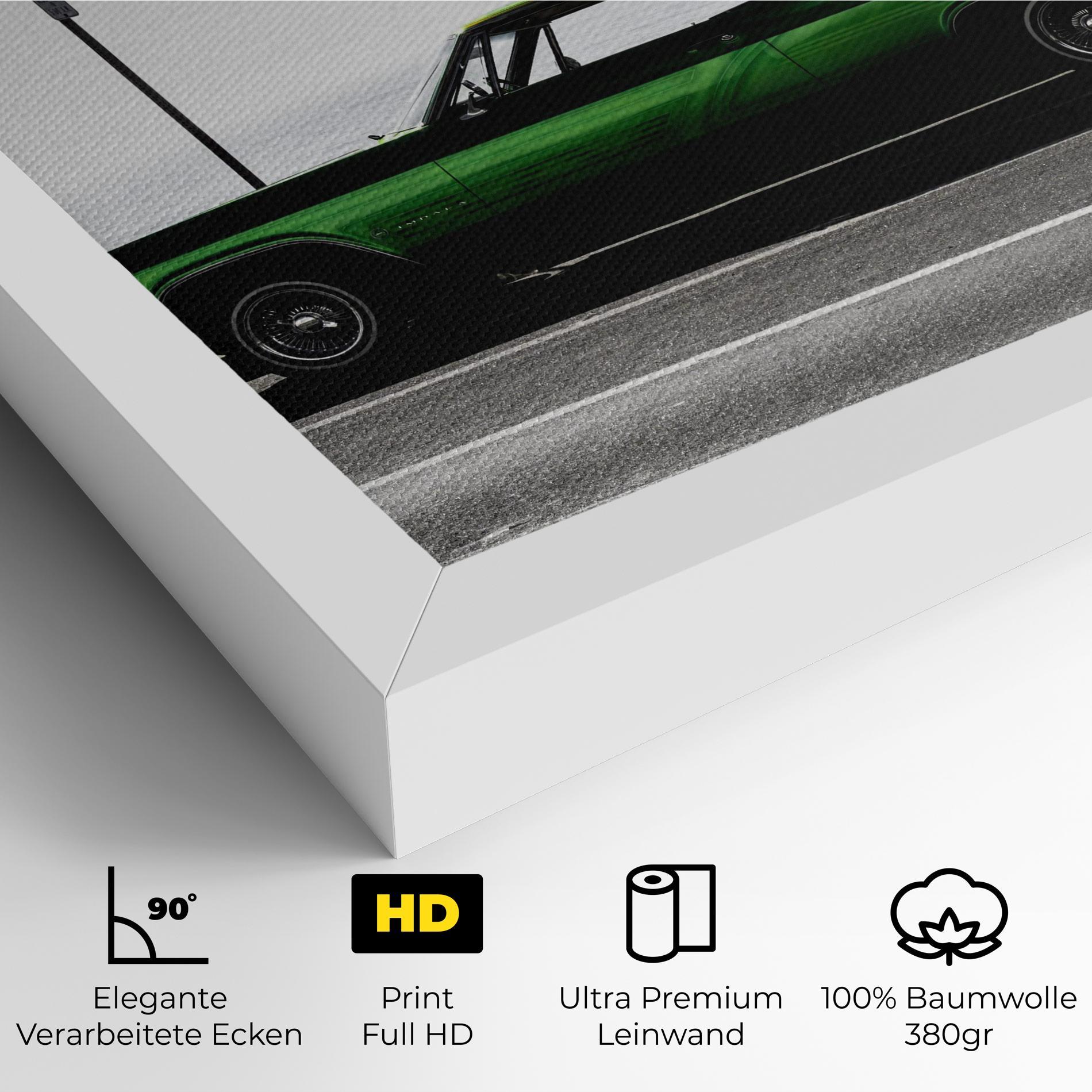 Leinwandbild Nice Green Car mockup 4