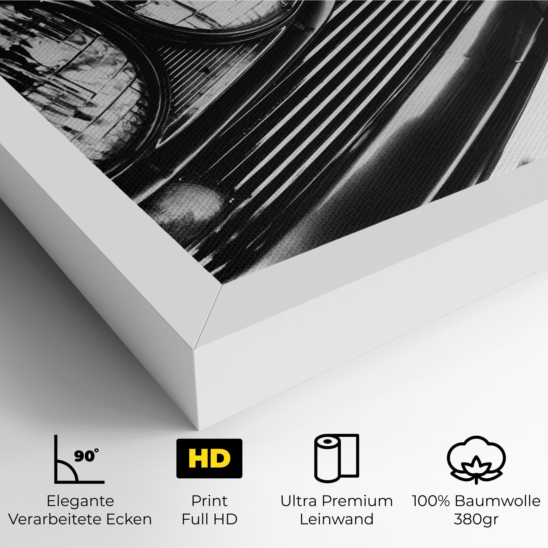 Leinwandbild Old Closeup Car mockup 4