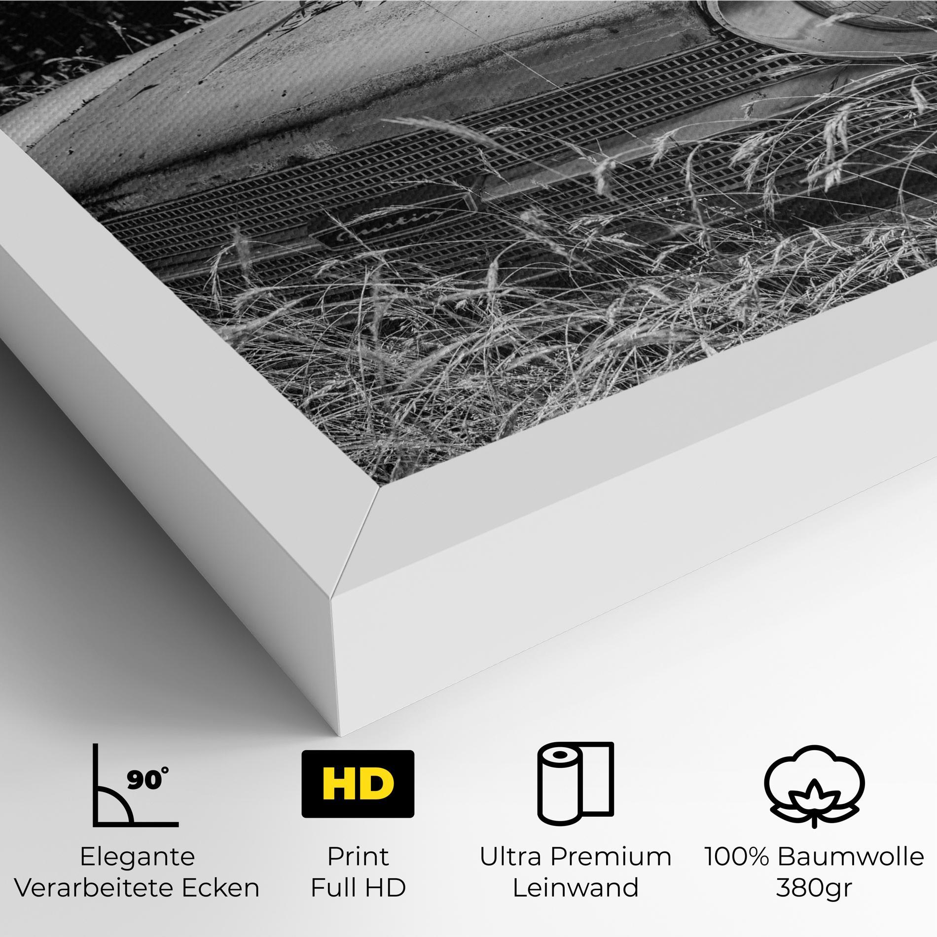 Leinwandbild Old Field Car mockup 4