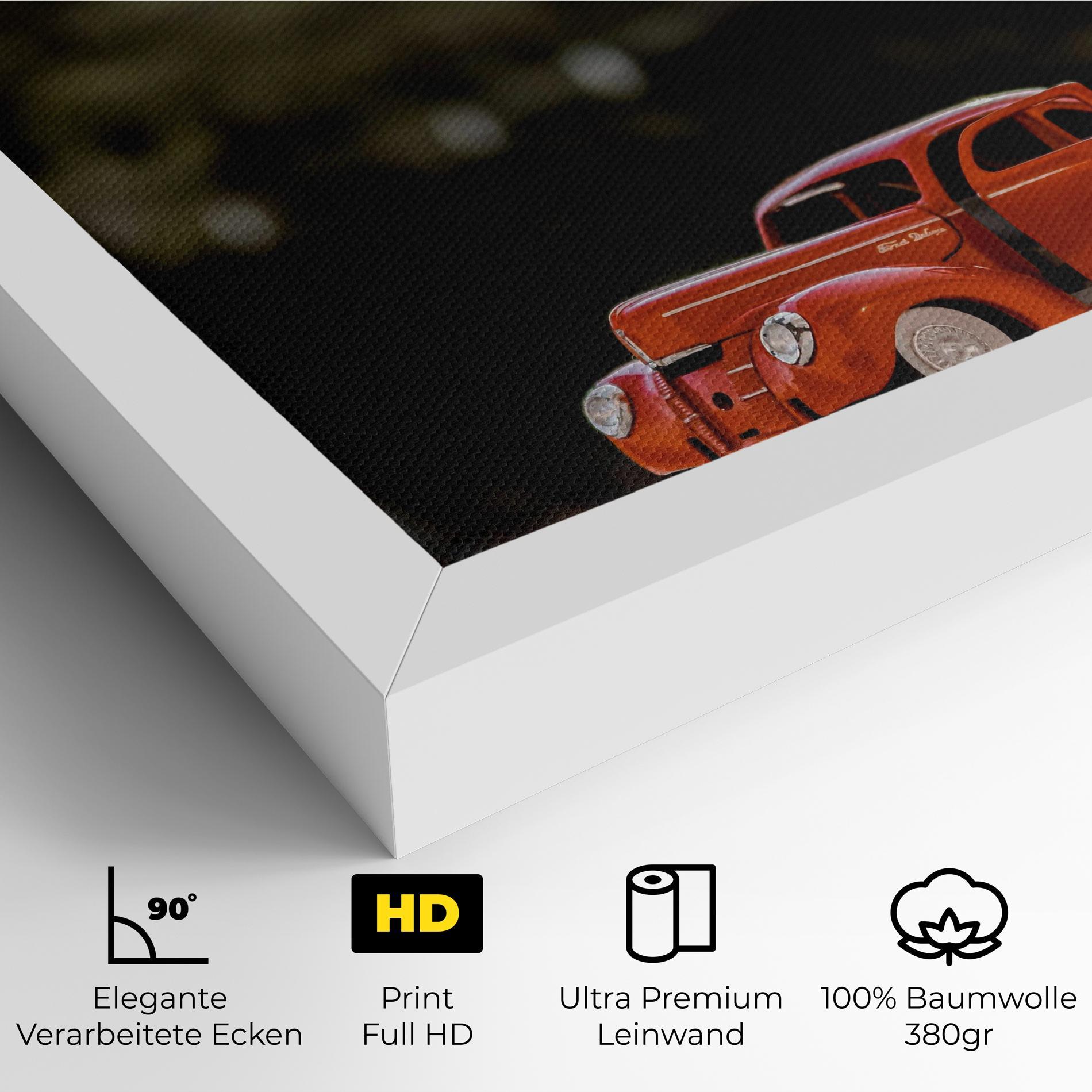 Leinwandbild Orange Toy Car mockup 4