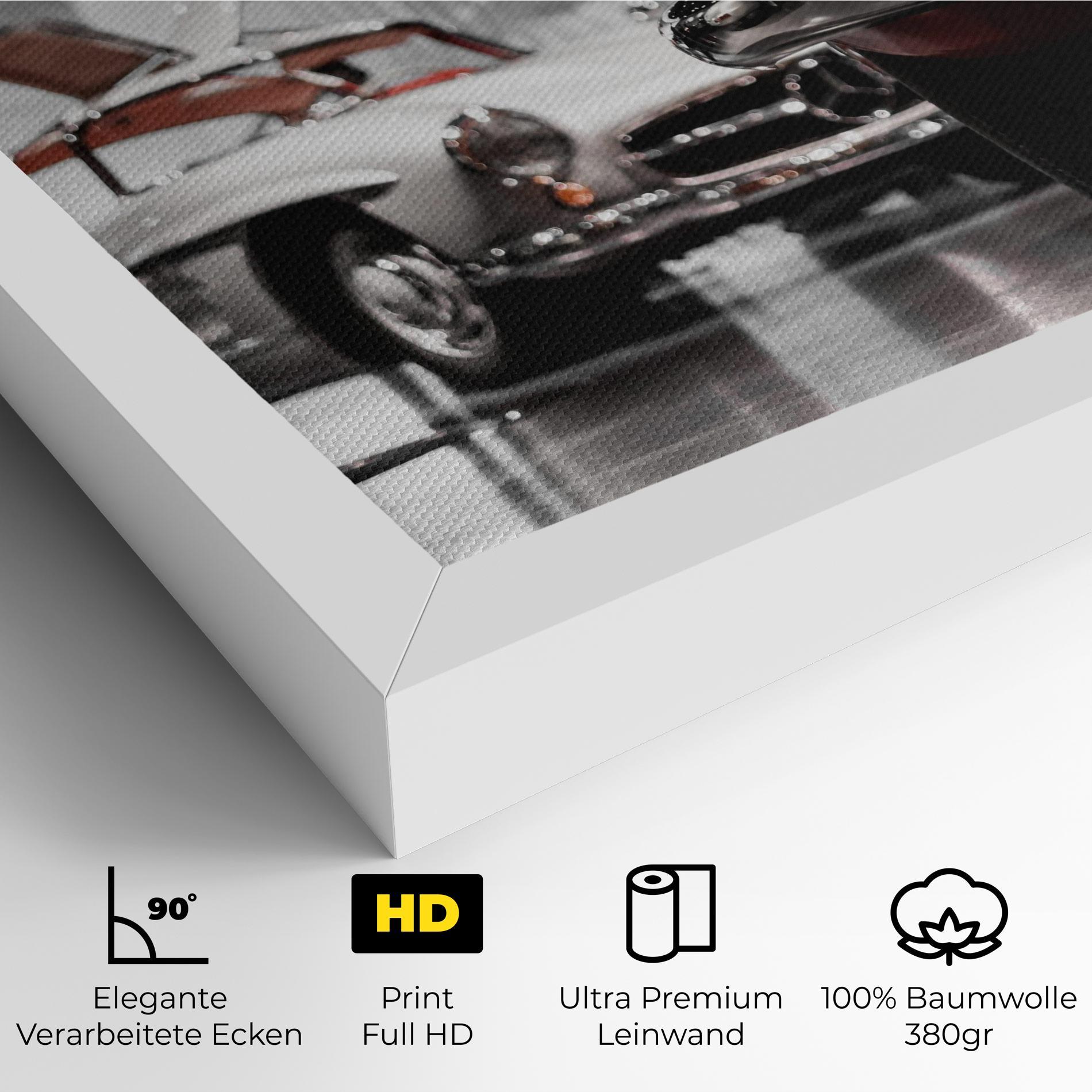 Leinwandbild Vintage Red White mockup 4