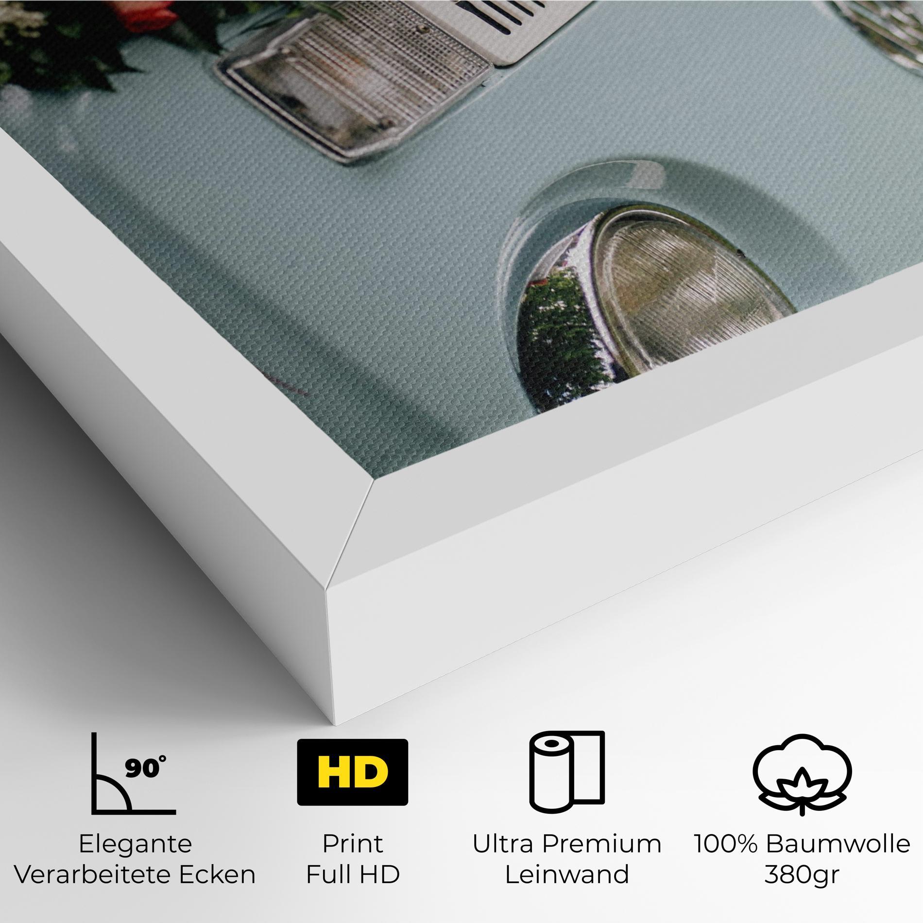 Leinwandbild Vintage Rose Van mockup 4