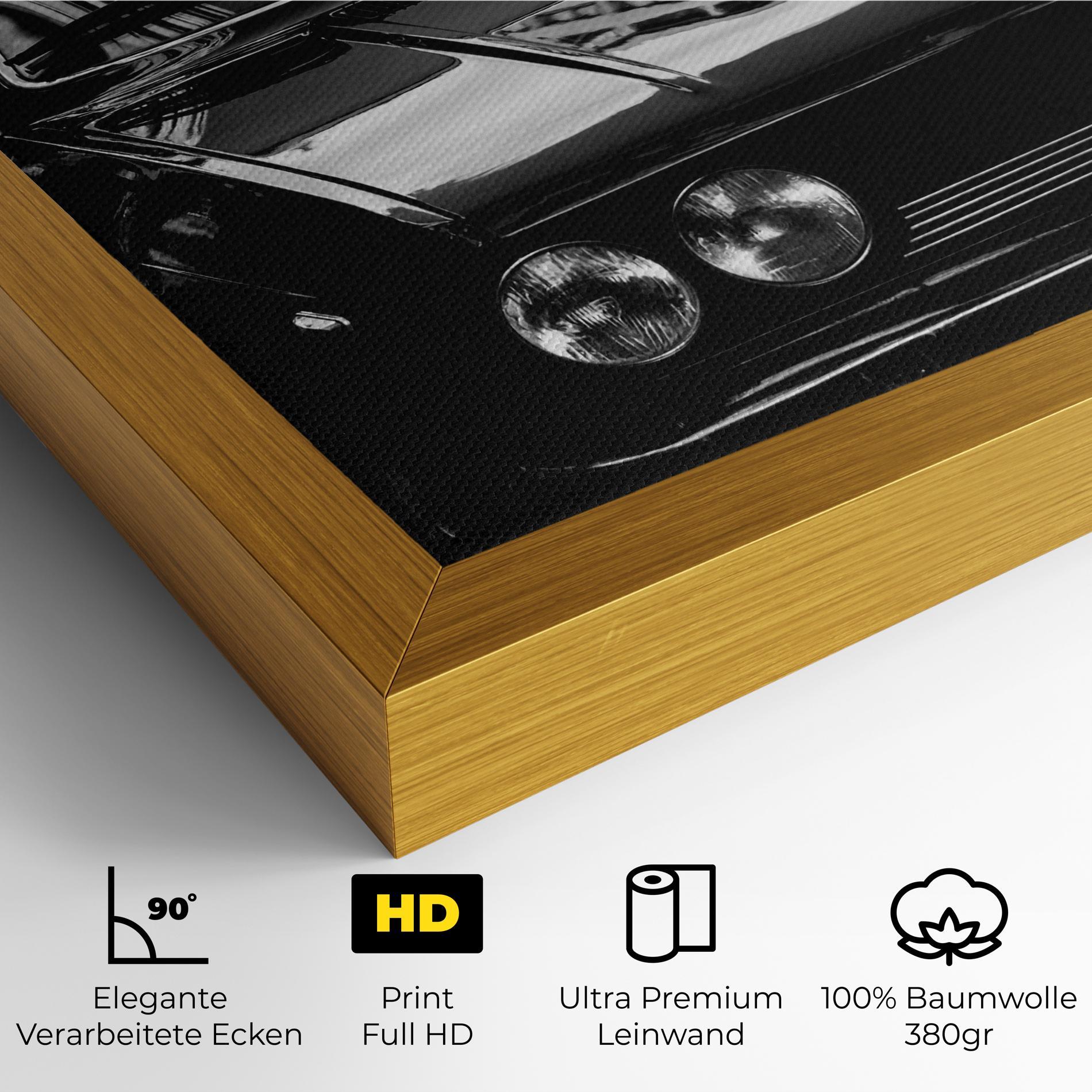 Leinwandbild Black Shiny Car mockup 4