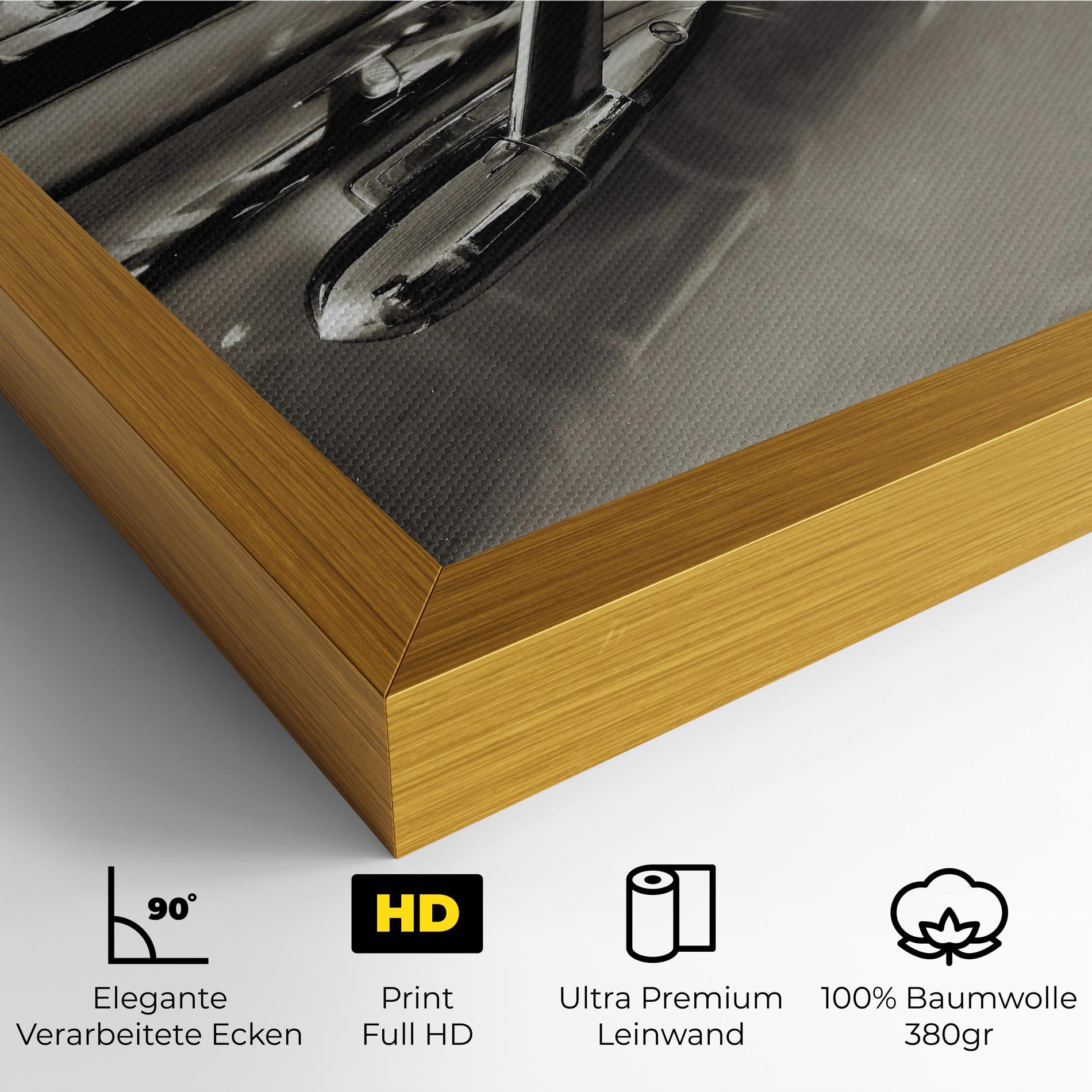 Leinwandbild Close Up Grey Car mockup 4