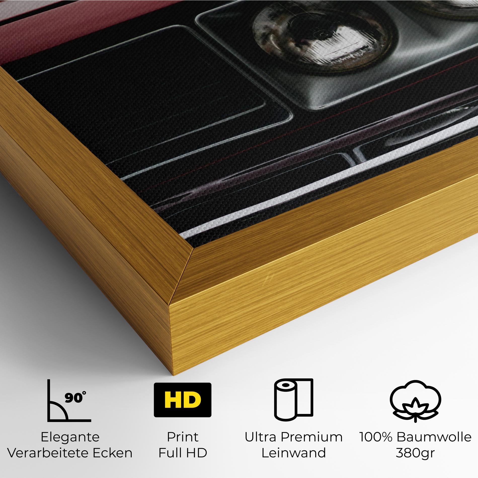 Leinwandbild Dark Vintage Red mockup 4