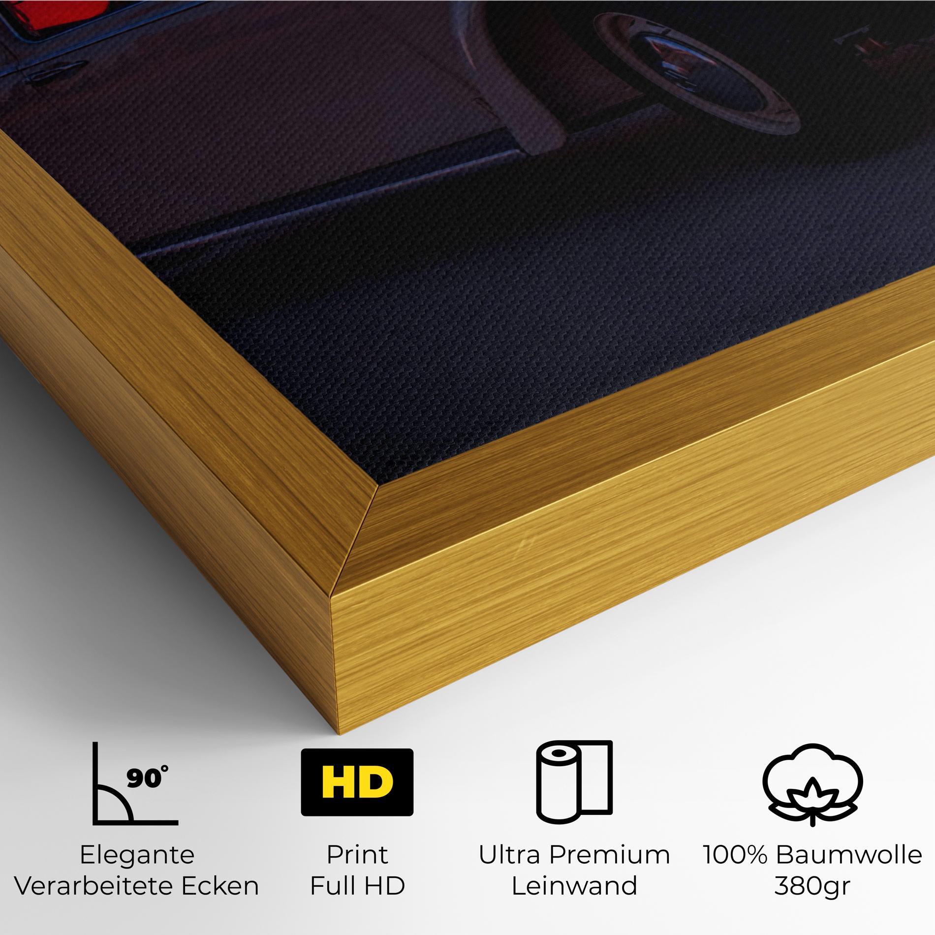 Leinwandbild Old Car Sunset mockup 4