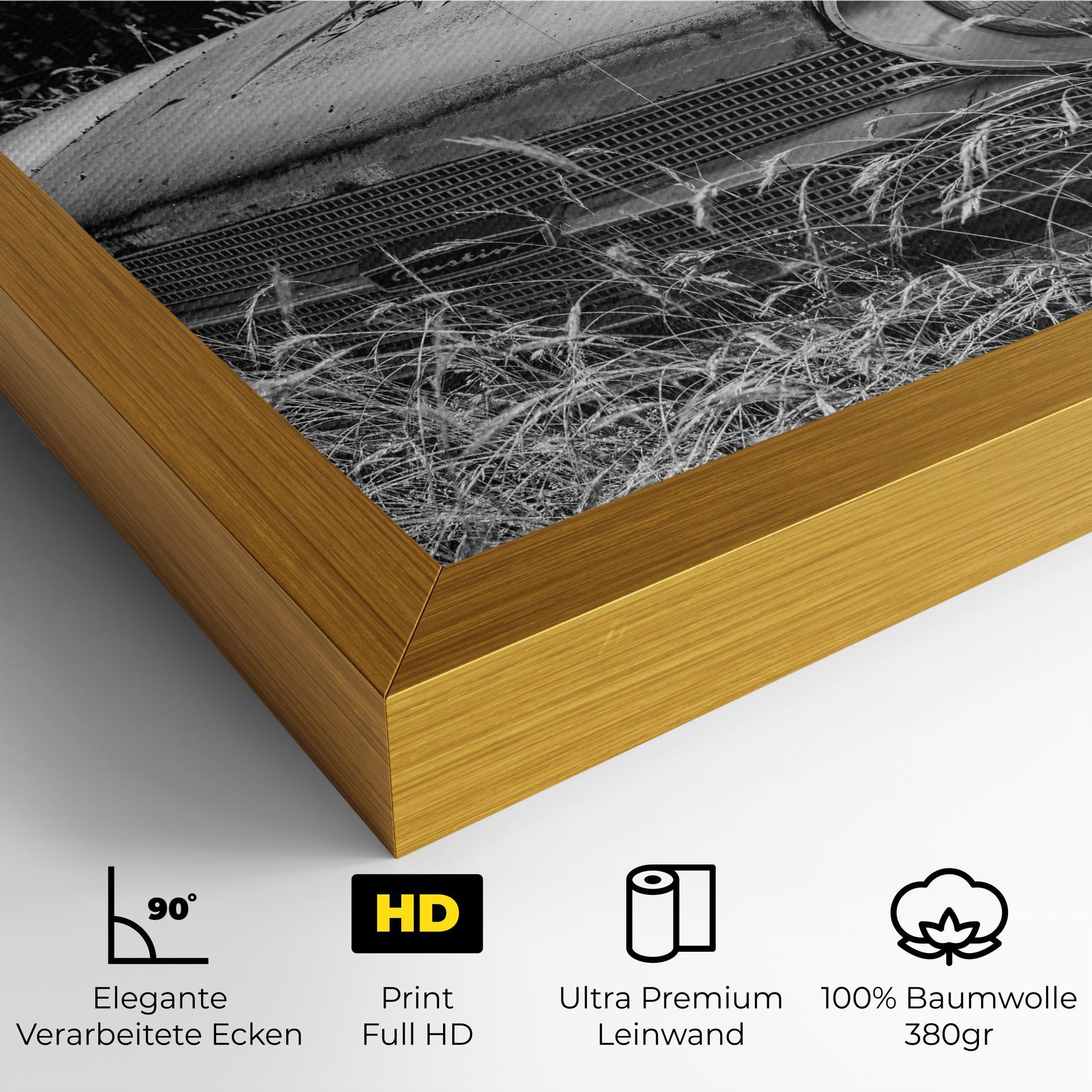 Leinwandbild Old Field Car mockup 4