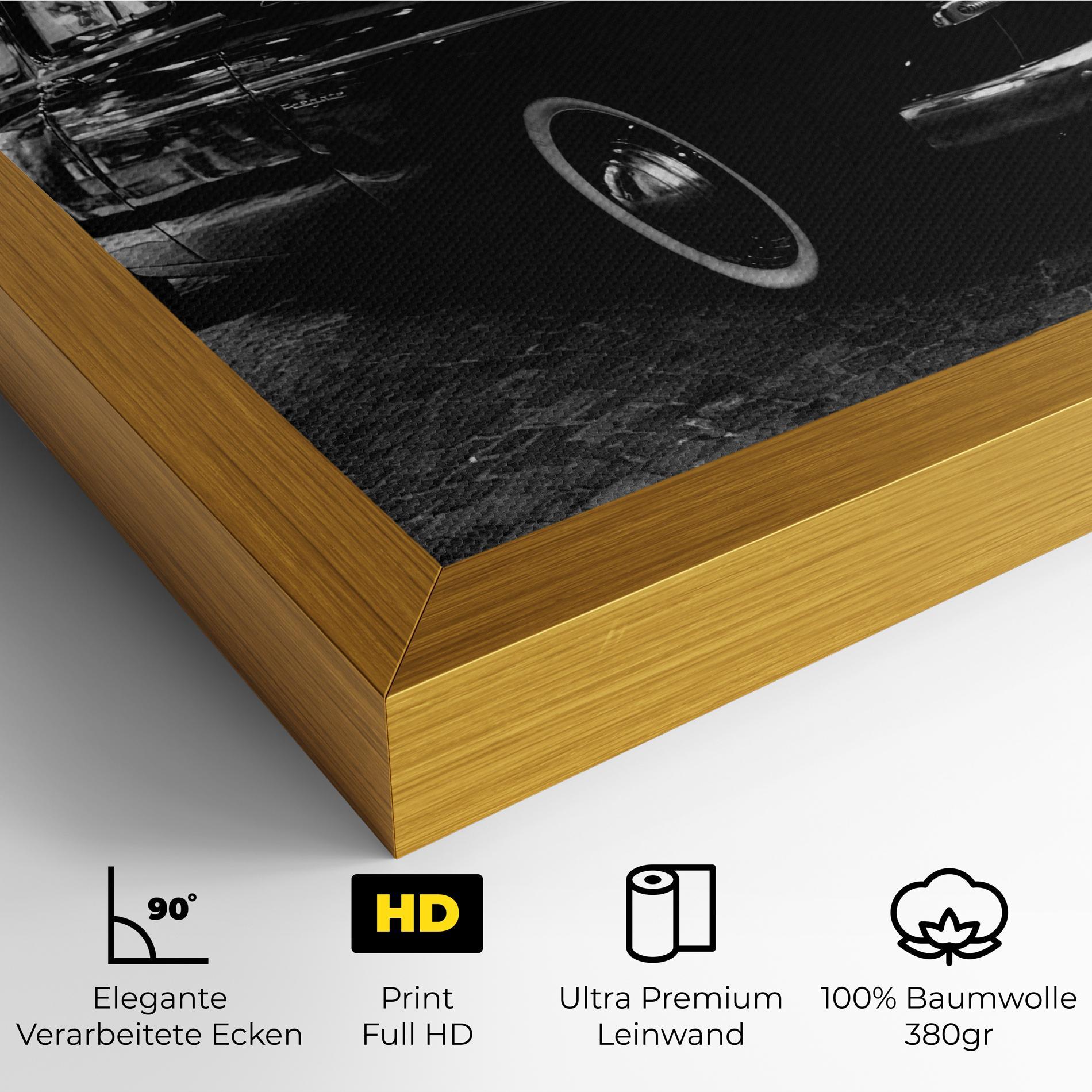 Leinwandbild Pretty Black Car mockup 4