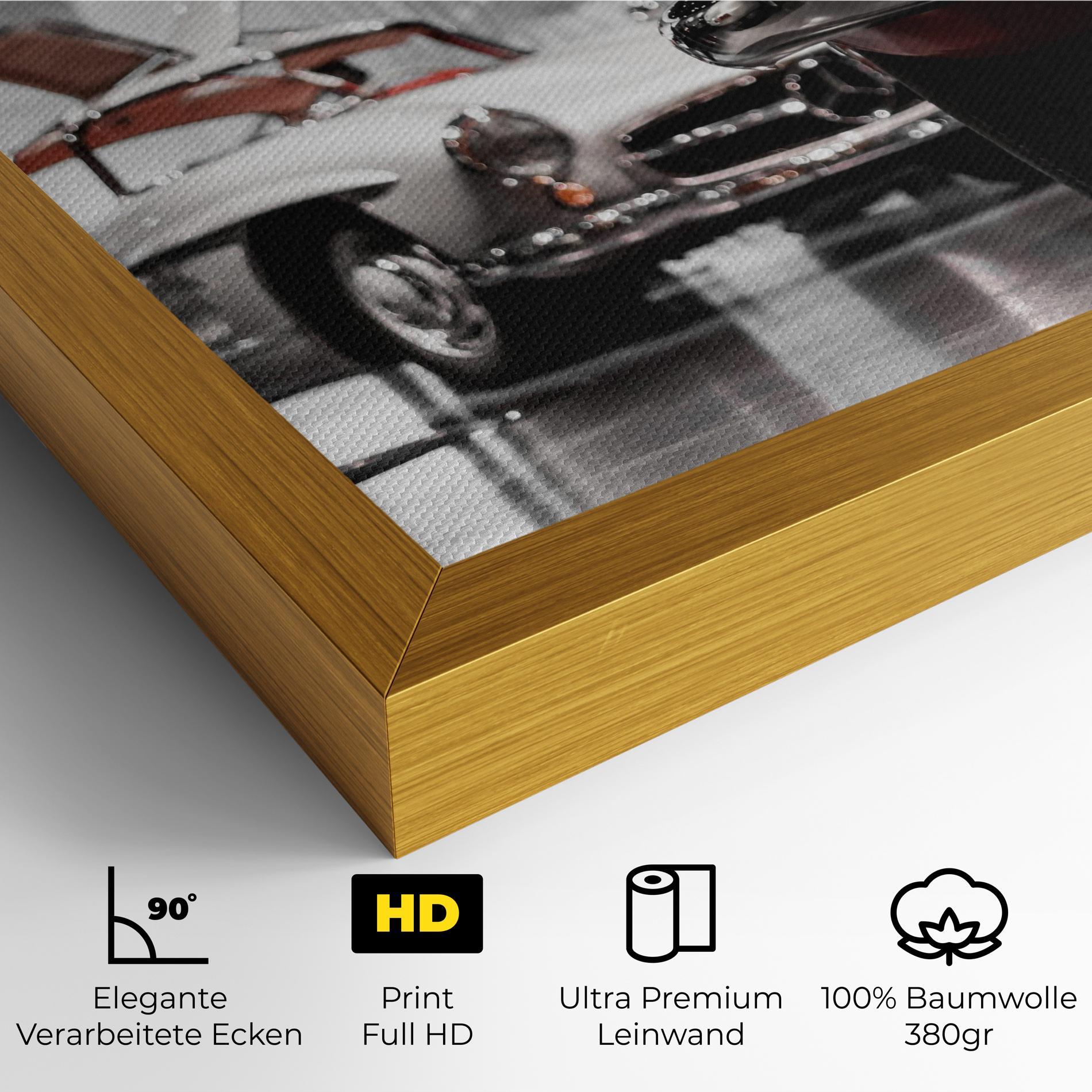 Leinwandbild Vintage Red White mockup 4