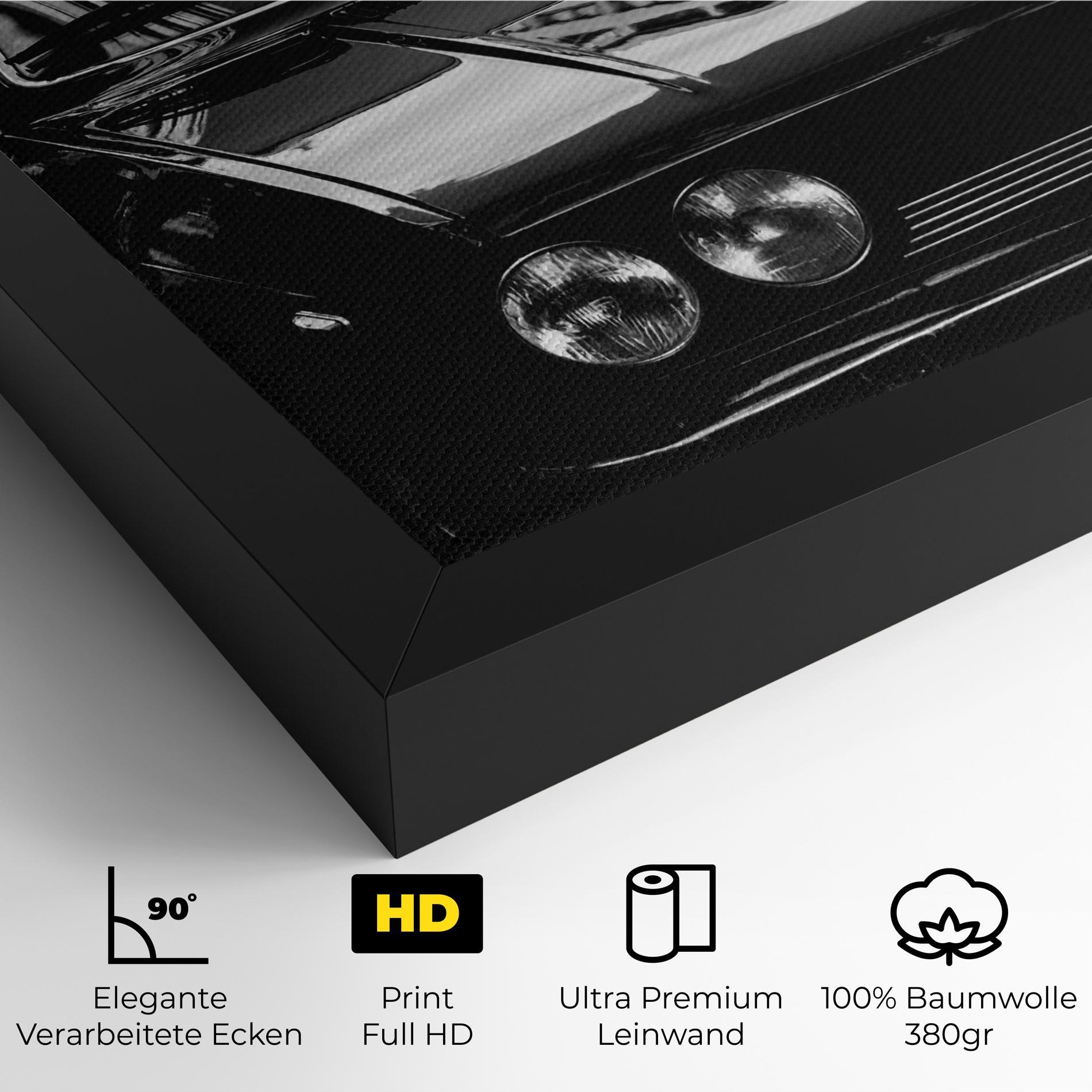 Leinwandbild Black Shiny Car mockup 4