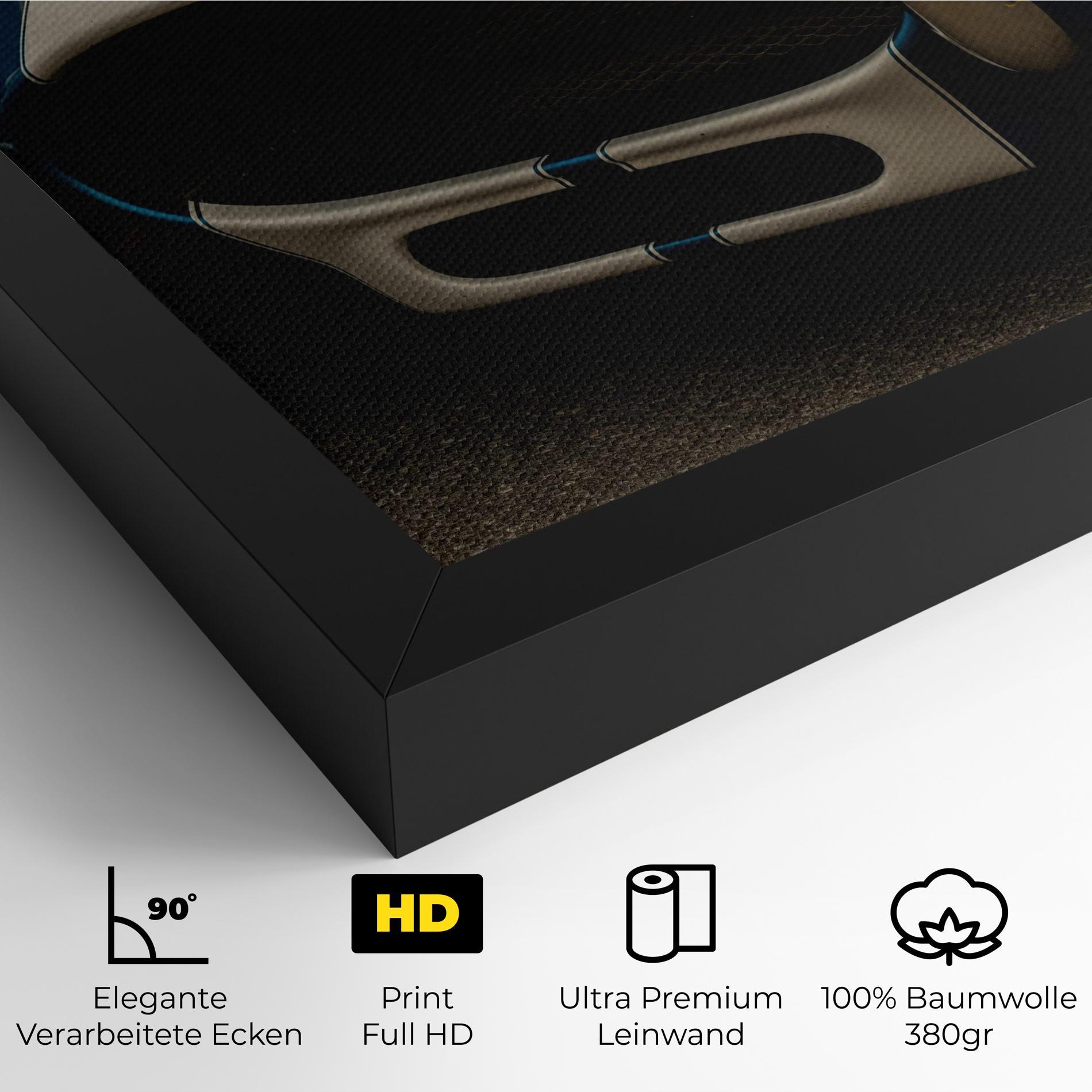 Leinwandbild Blue Vintage Car mockup 4