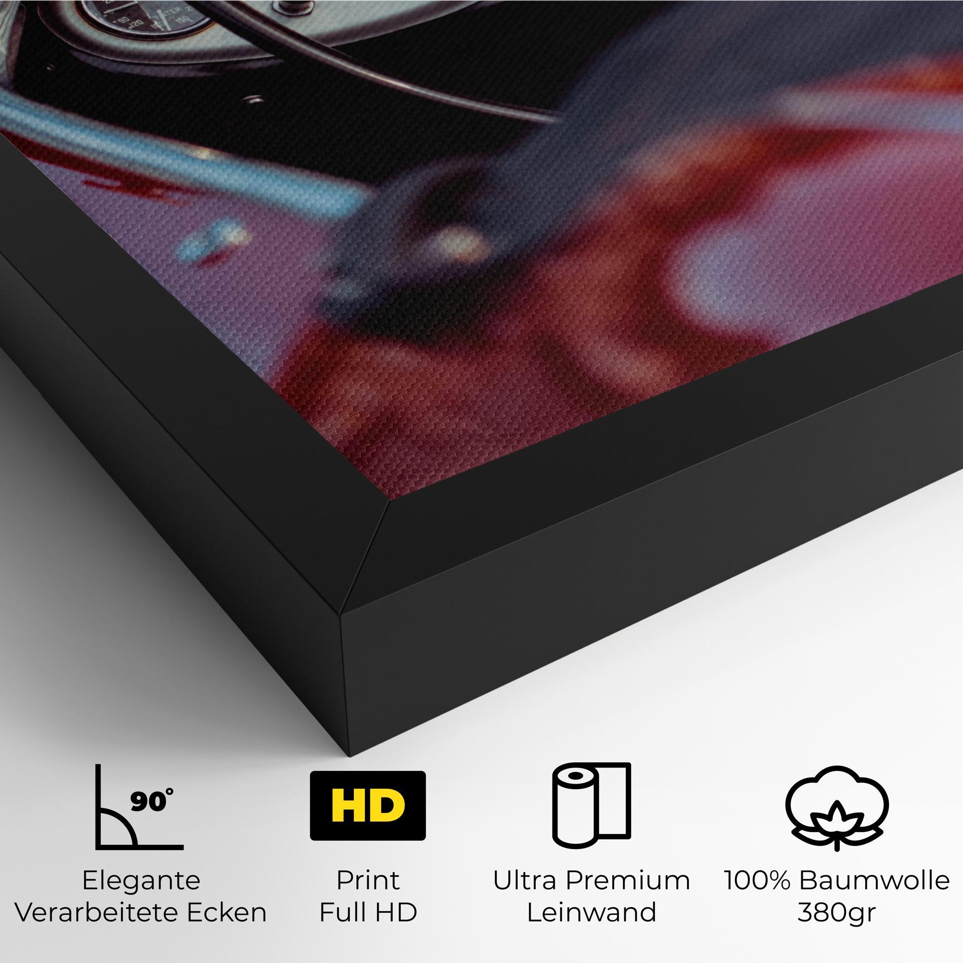 Leinwandbild Classic Red Car mockup 4