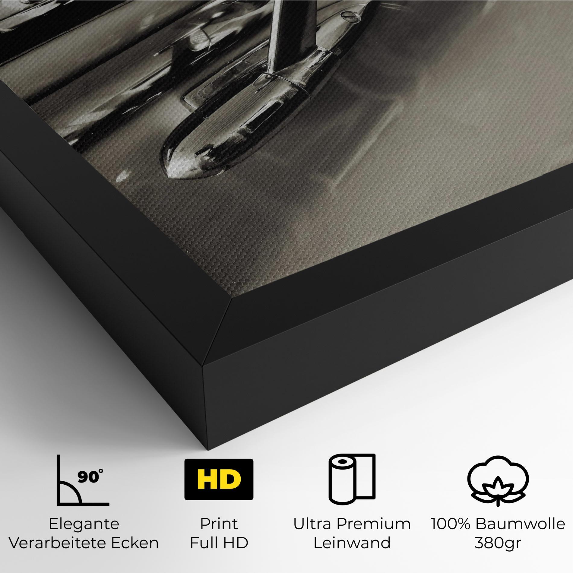 Leinwandbild Close Up Grey Car mockup 4