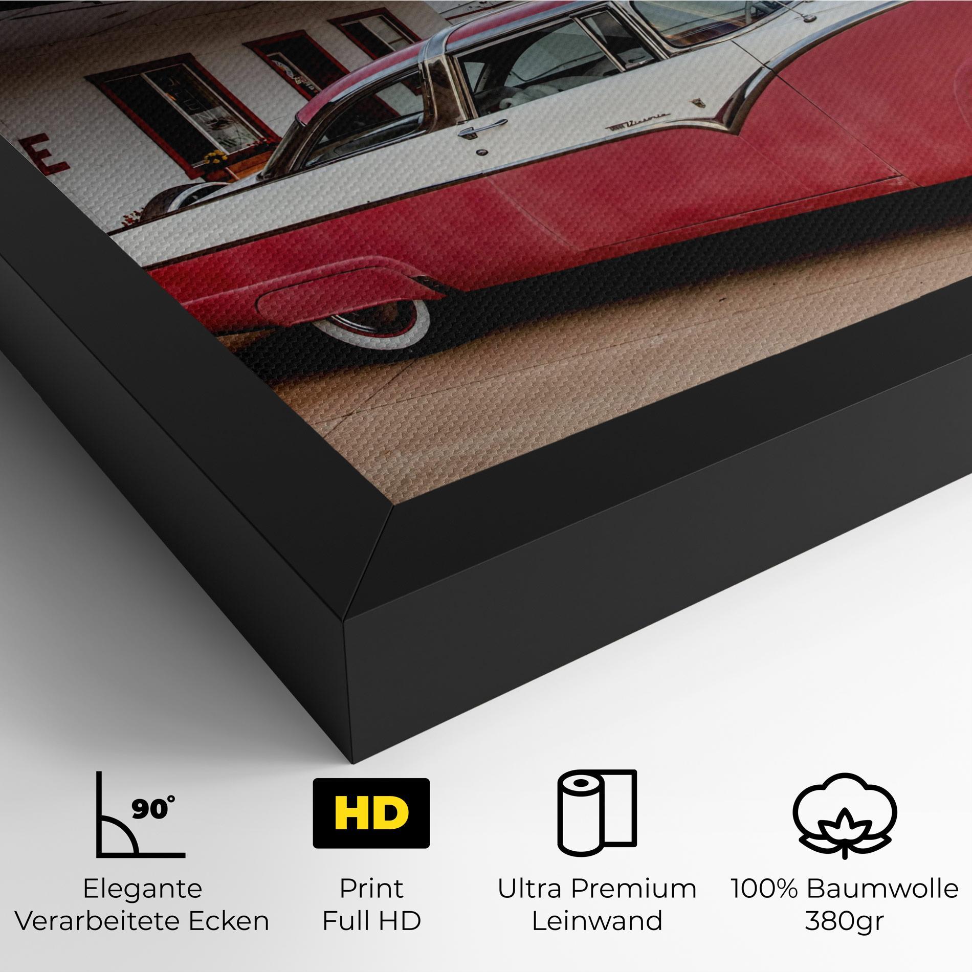 Leinwandbild Cloud Old Car mockup 4