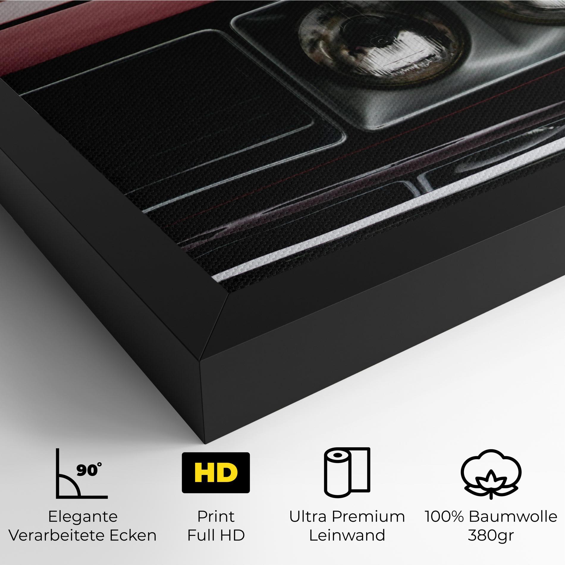 Leinwandbild Dark Vintage Red mockup 4