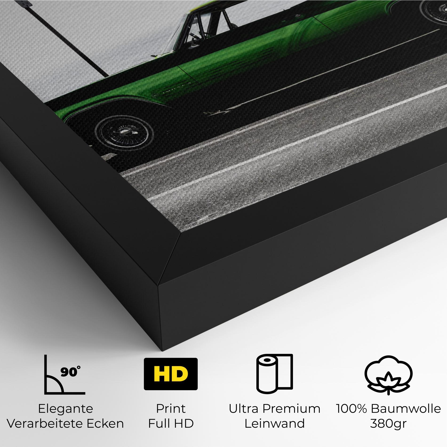 Leinwandbild Nice Green Car mockup 4