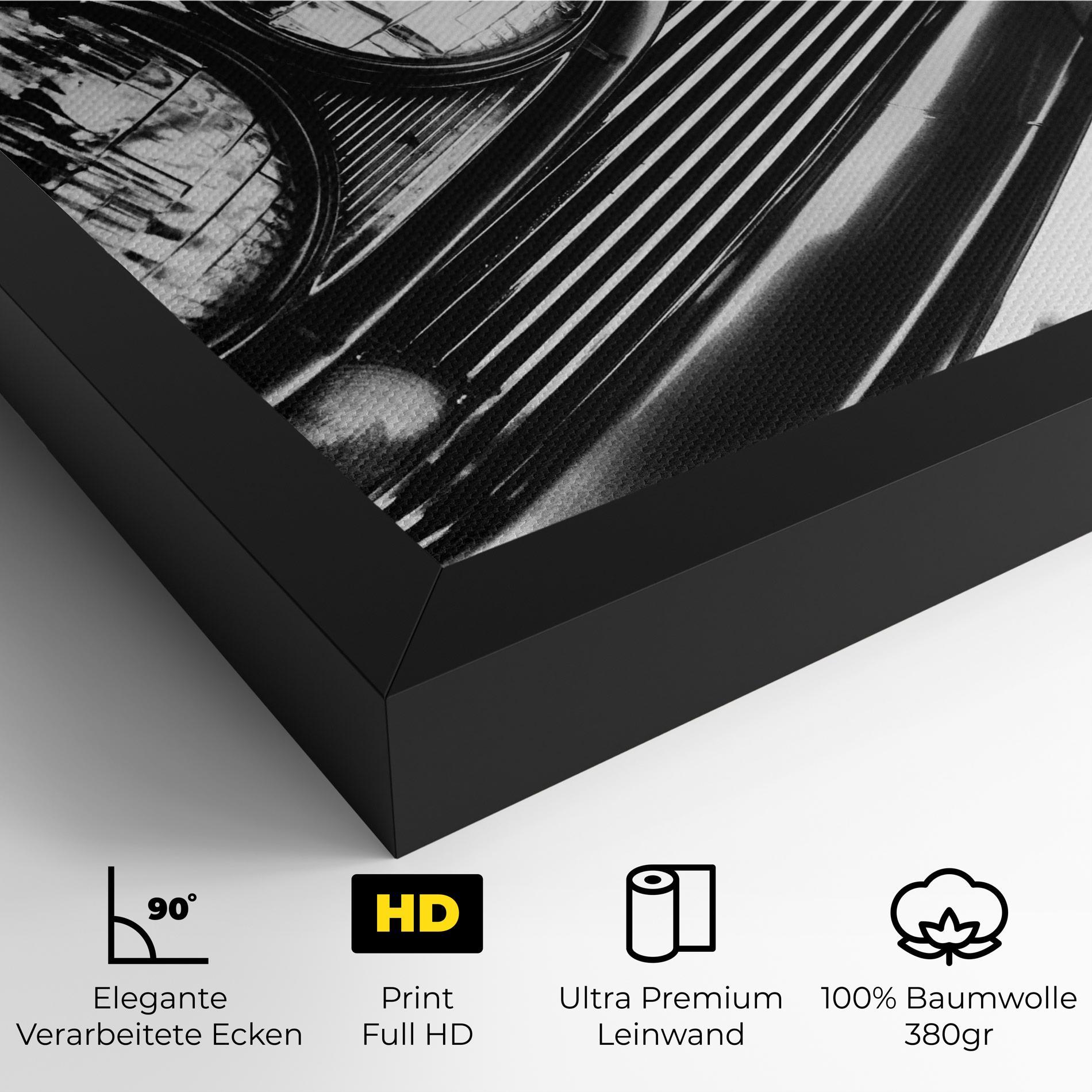 Leinwandbild Old Closeup Car mockup 4