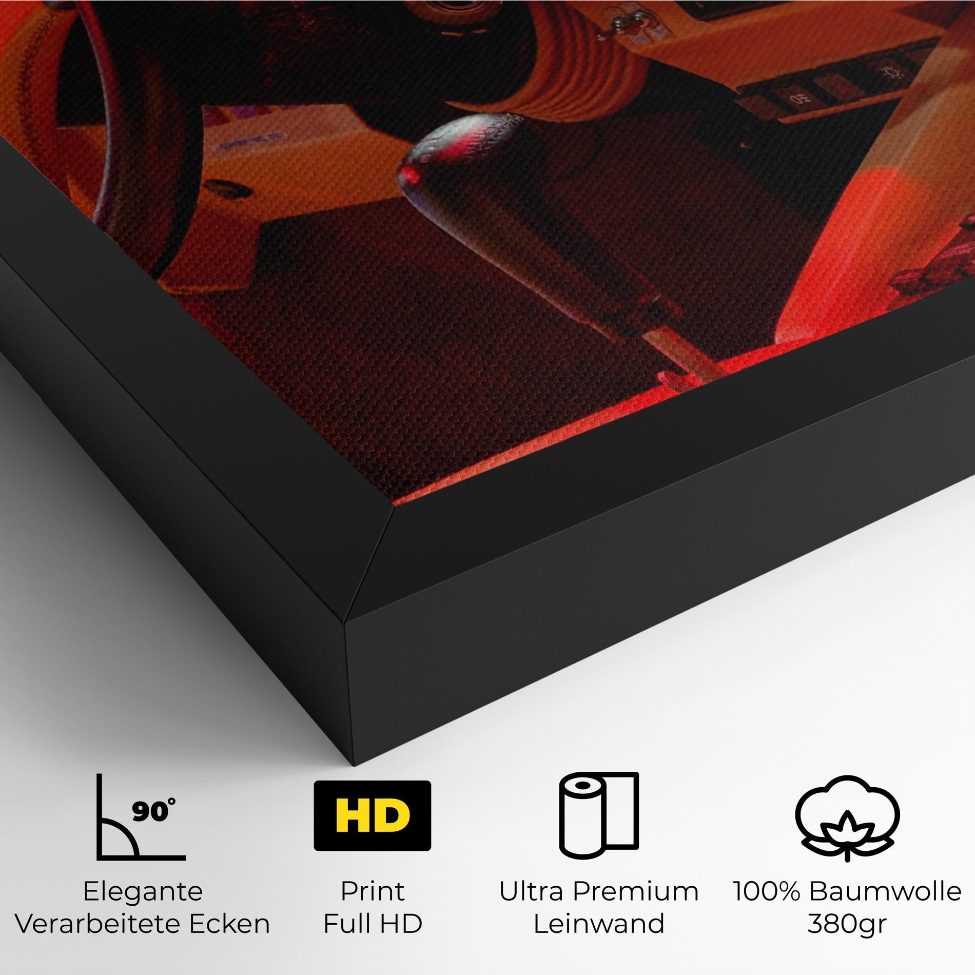 Leinwandbild Orange Black Car mockup 4